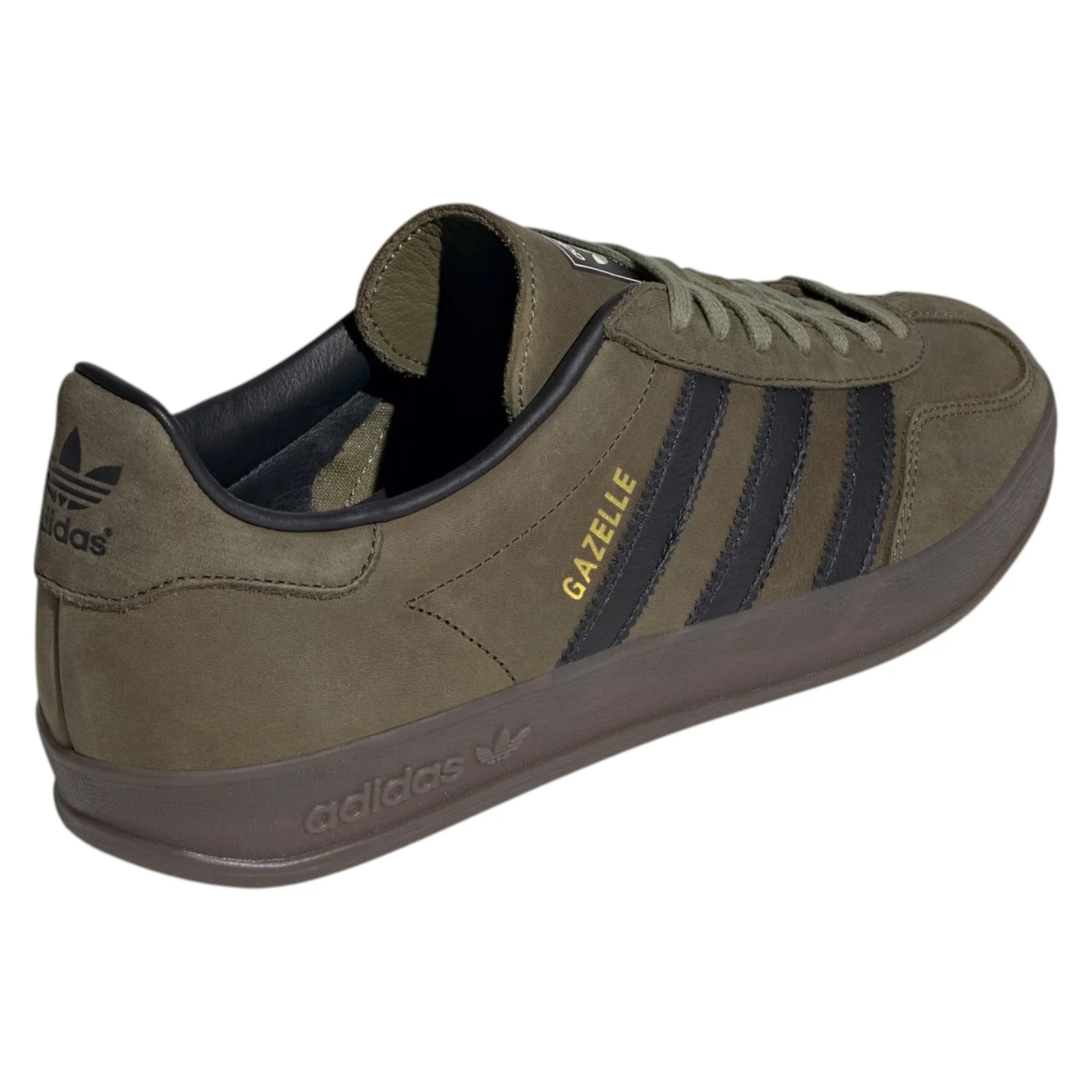 adidas Originals Gazelle Indoor Trainers - Focus Olive / Black - Image 3