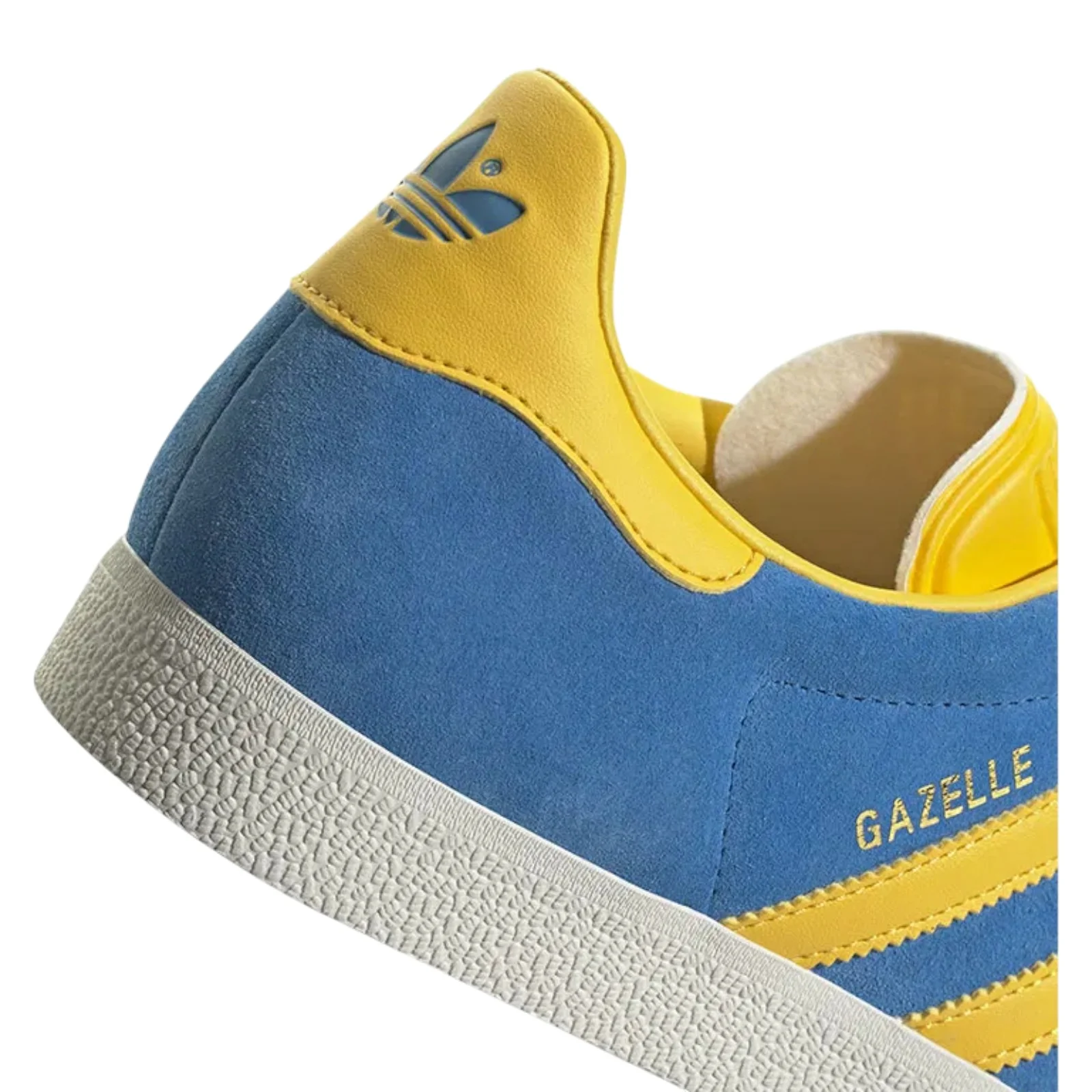 adidas Originals Gazelle Shoes - Blue / Bold Gold - Image 3