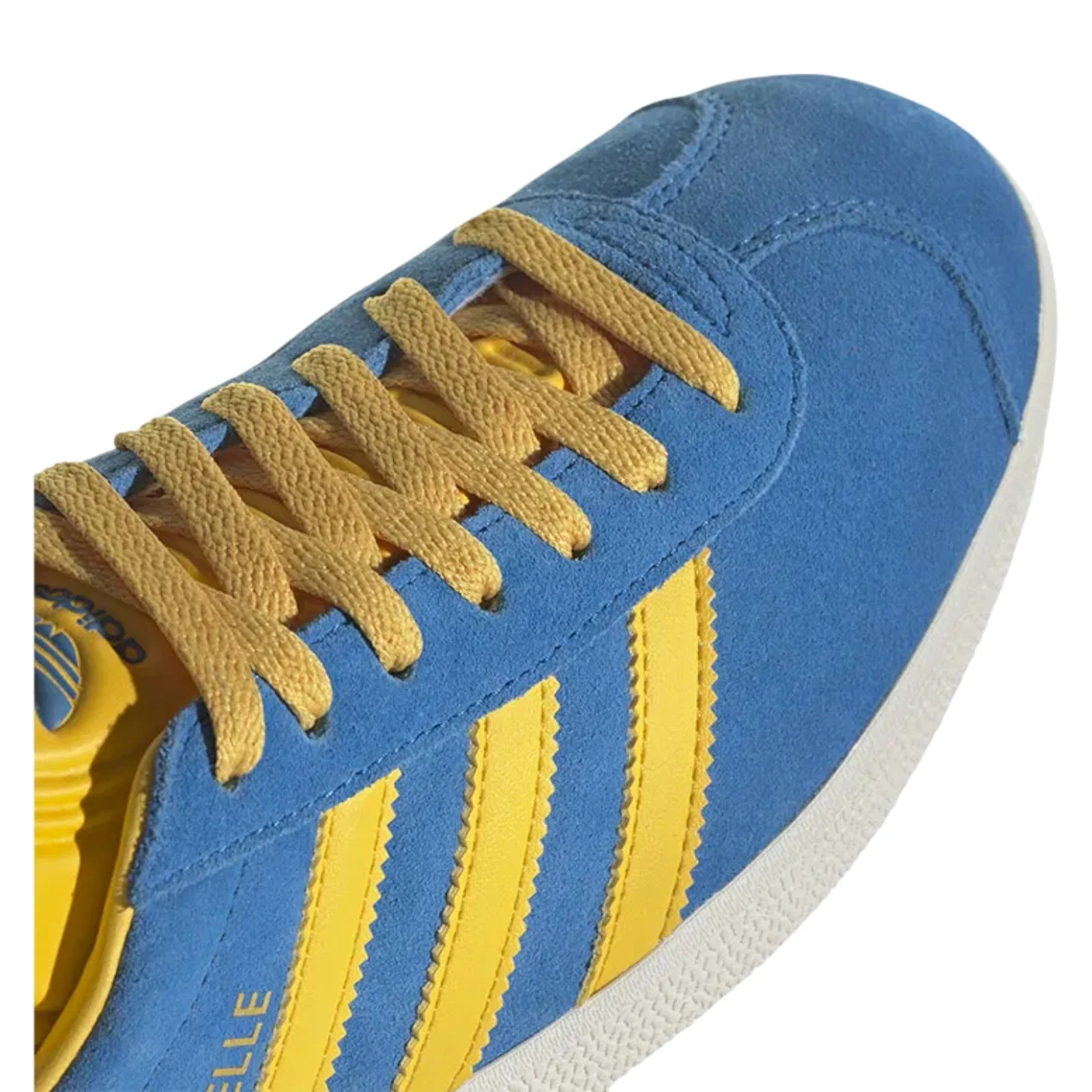 adidas Originals Gazelle Shoes - Blue / Bold Gold - Image 4