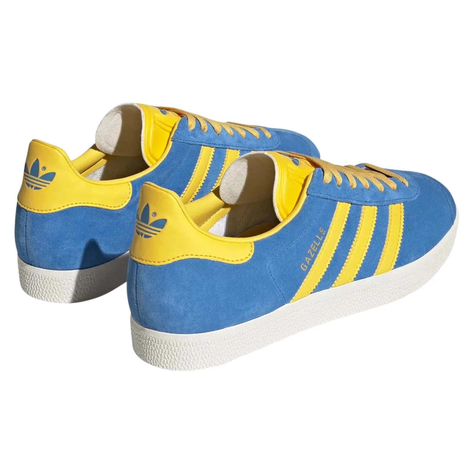 adidas Originals Gazelle Shoes - Blue / Bold Gold - Image 5