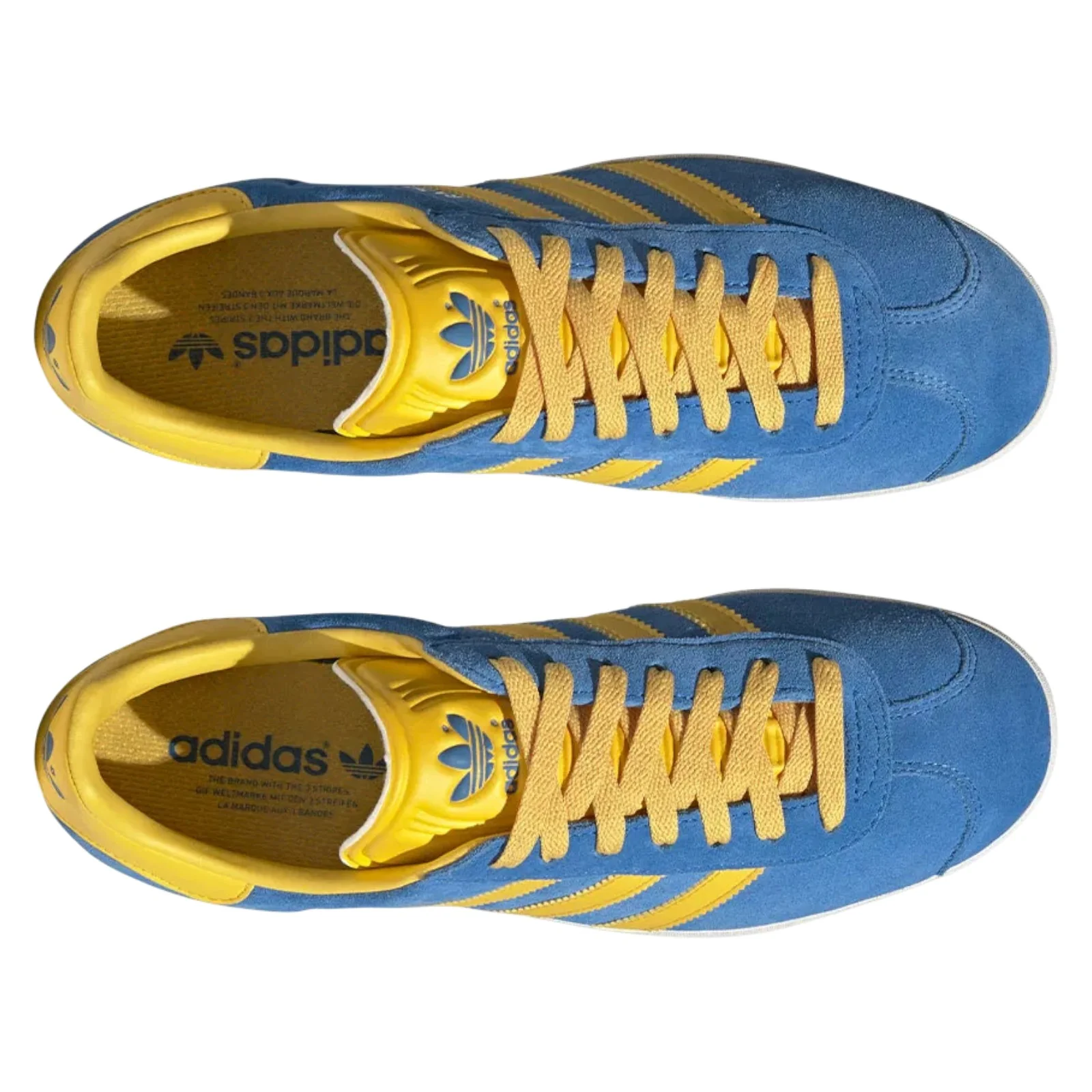 adidas Originals Gazelle Shoes - Blue / Bold Gold - Image 7