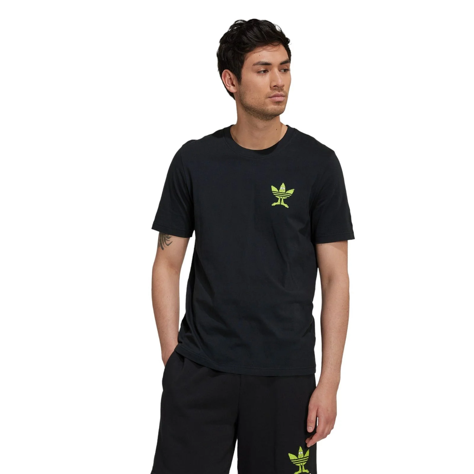 adidas Originals Graphic Fun Trefoil T-Shirt - Black - Image 2