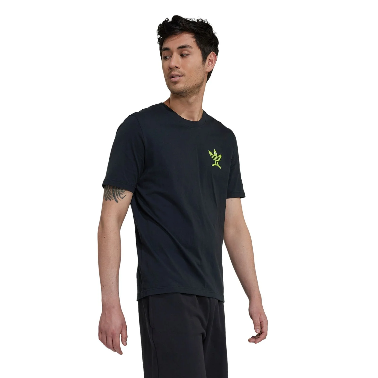 adidas Originals Graphic Fun Trefoil T-Shirt - Black - Image 6