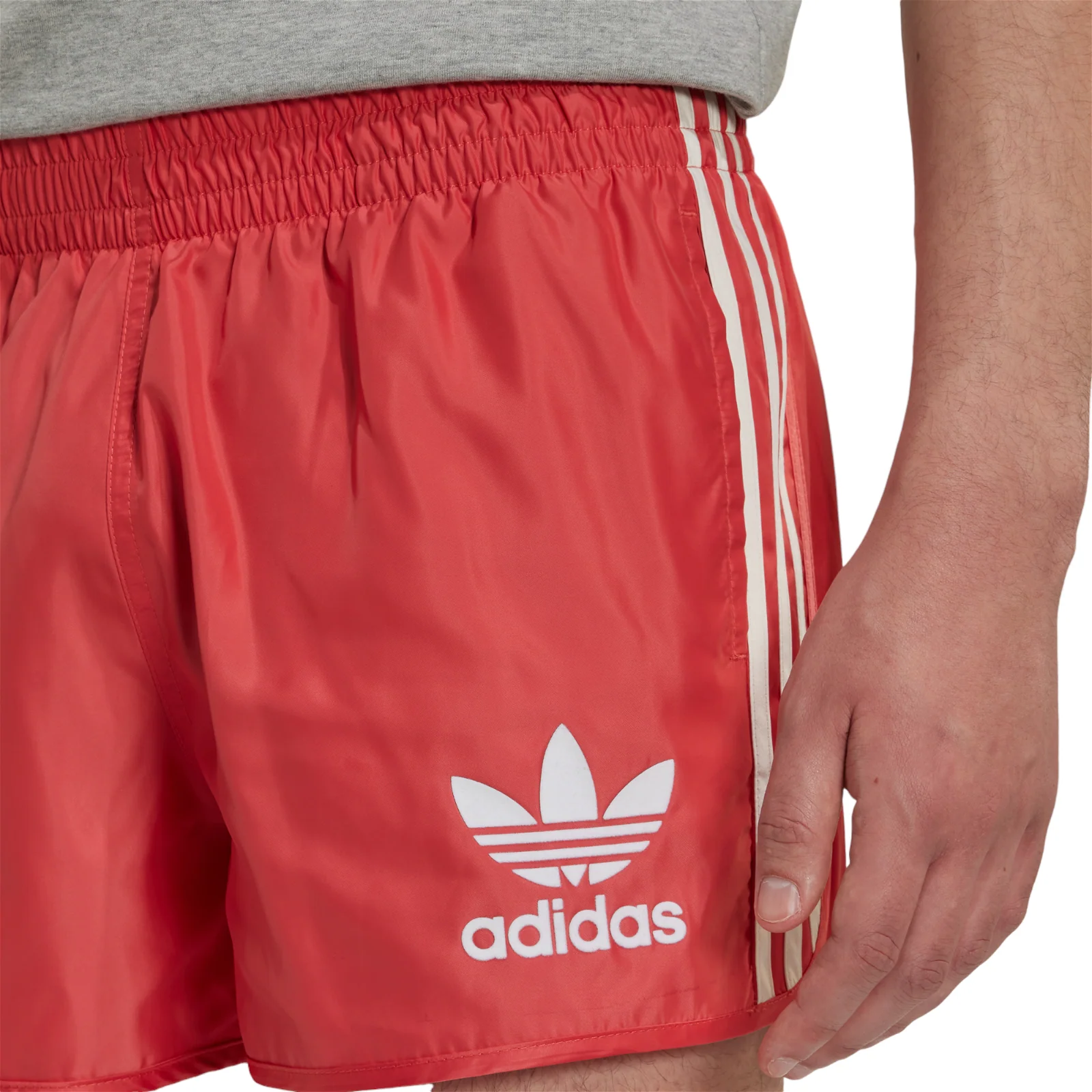 adidas Originals Graphic Mellow Ride Club Satin Retro Shorts - Red - Image 6