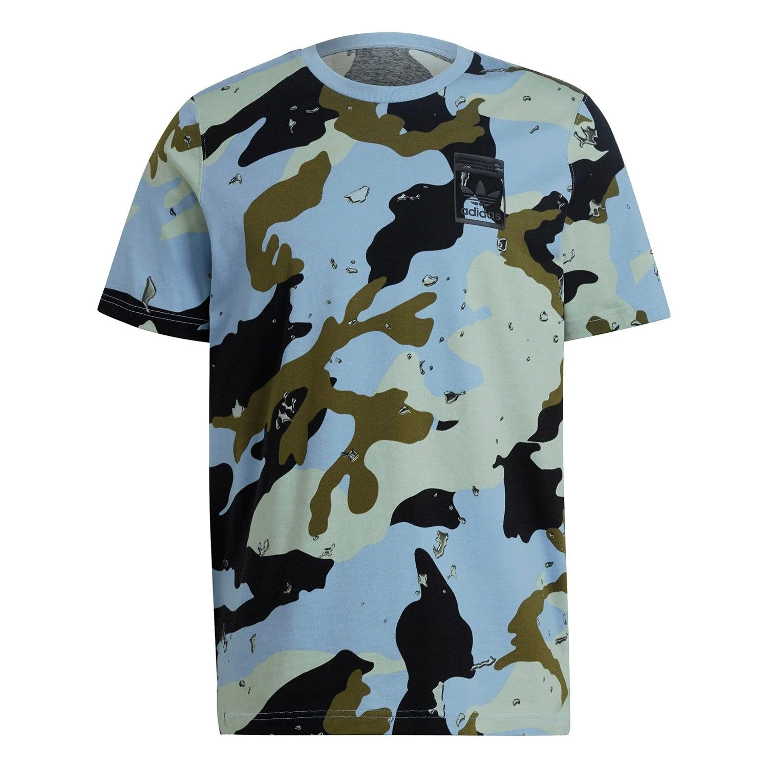adidas Originals Graphics Camo Allover Print Tee - Ambient Sky Blue