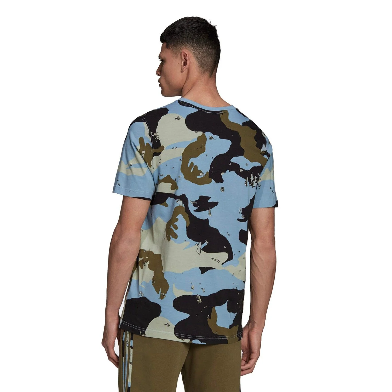 adidas Originals Graphics Camo Allover Print Tee - Ambient Sky Blue - Image 4