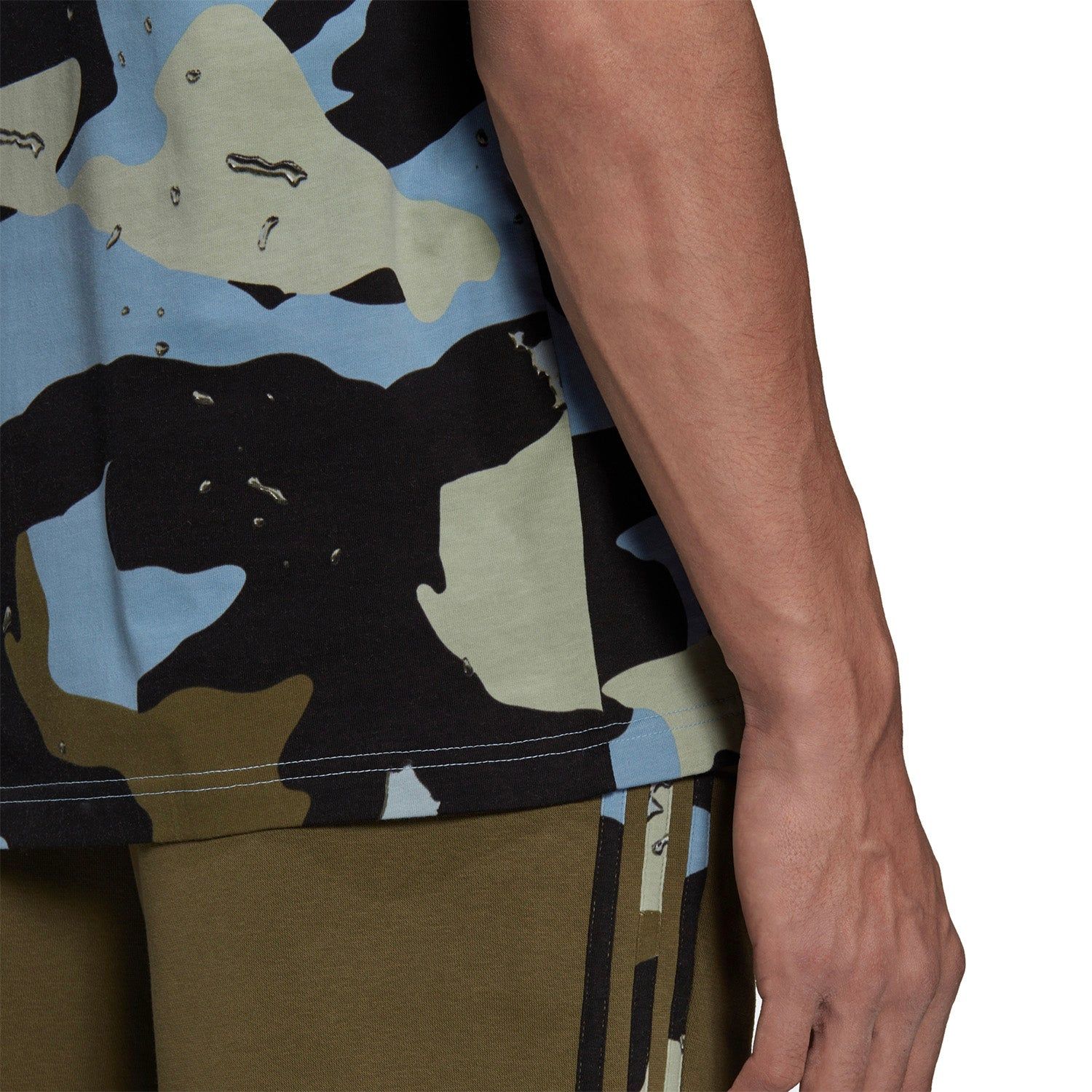 adidas Originals Graphics Camo Allover Print Tee - Ambient Sky Blue - Image 5