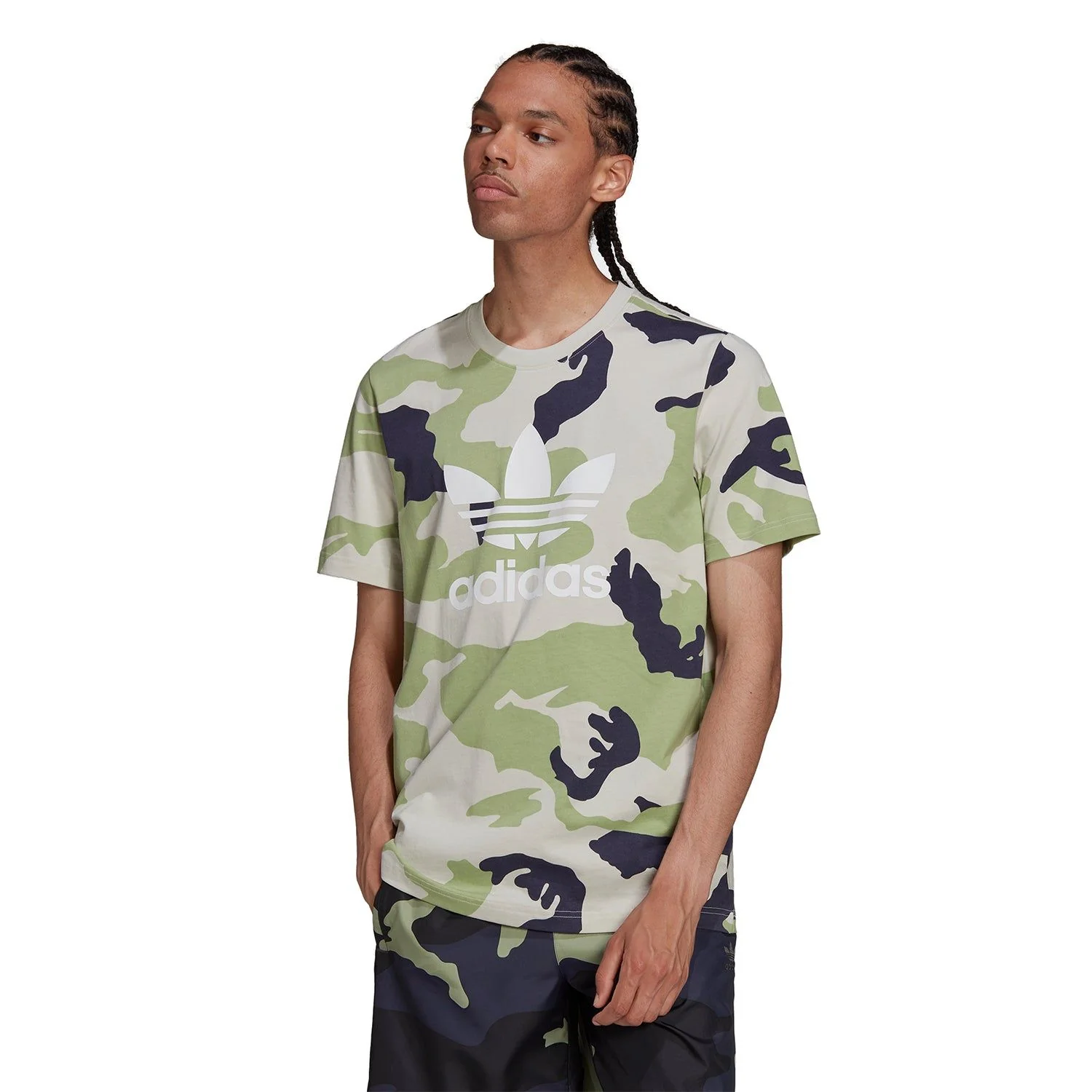 adidas Originals Graphics Camo Tee - Green - Image 2
