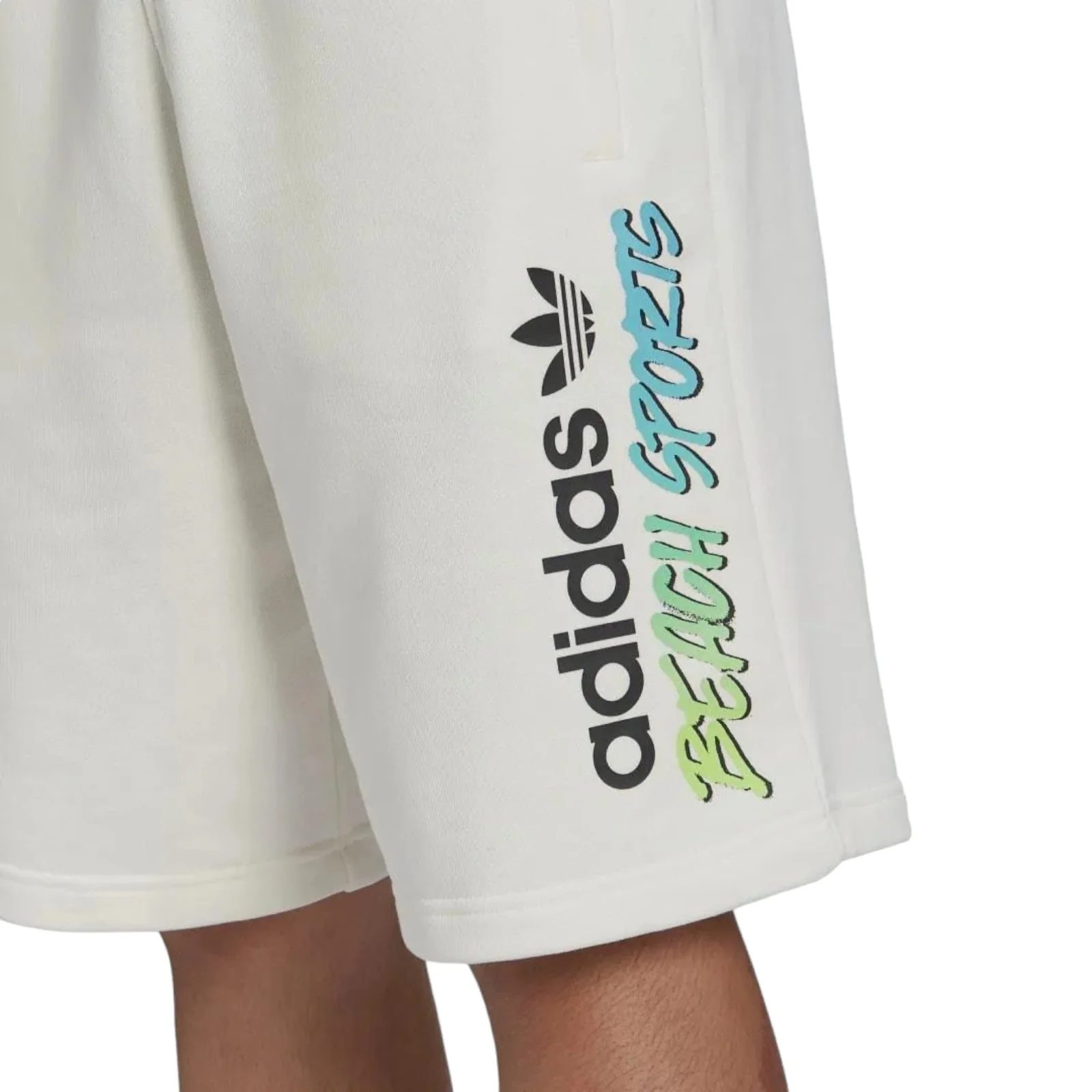 adidas Originals Graphics Stoked Fish Fleece Shorts - White - Image 2
