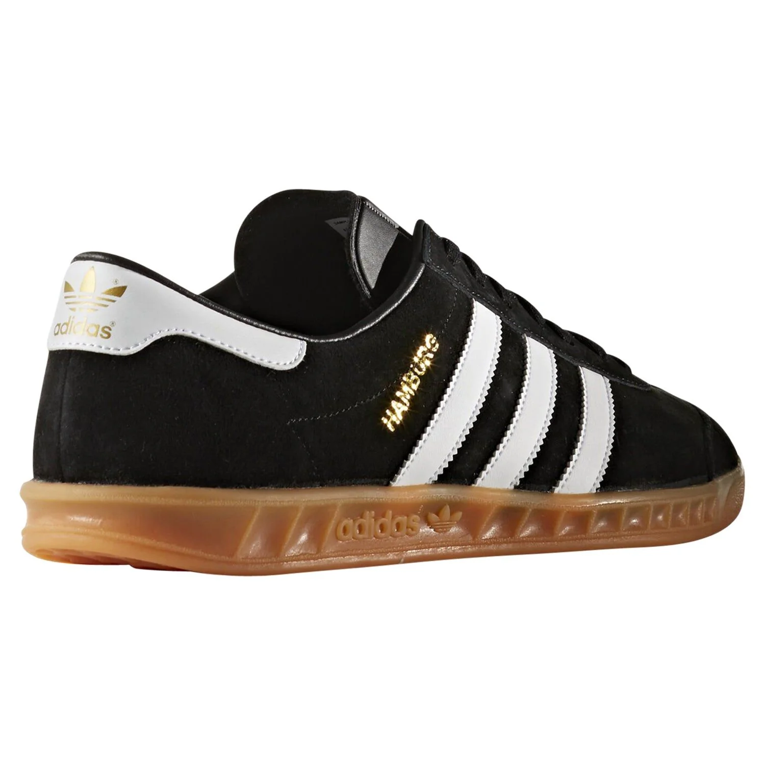 adidas Originals Hamburg Shoes - Black / White / Gum - Image 3