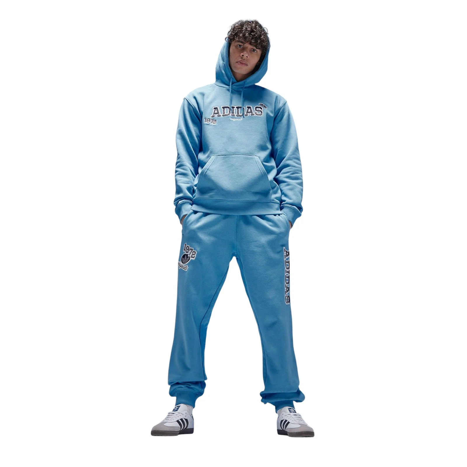 adidas Originals HD Graphic Badge Hoodie - Blue - Image 4