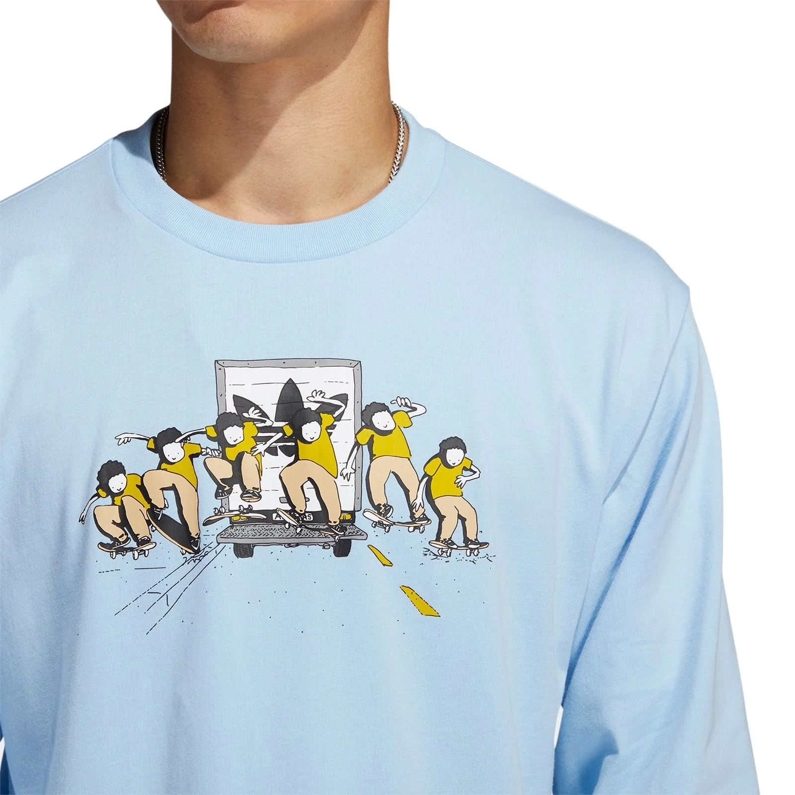 adidas Originals Henry Jones Truck Long Sleeve T-Shirt - Blue - Image 2