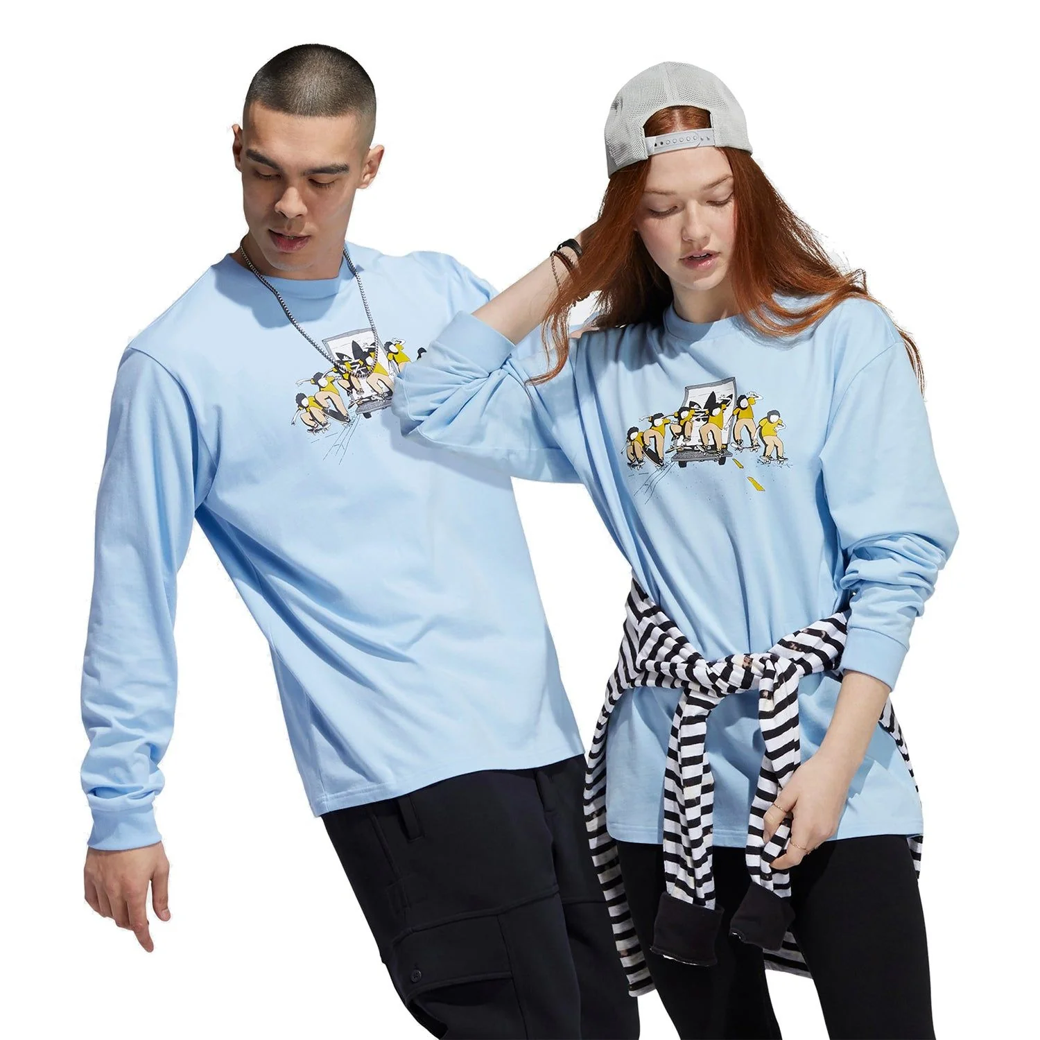 adidas Originals Henry Jones Truck Long Sleeve T-Shirt - Blue - Image 3