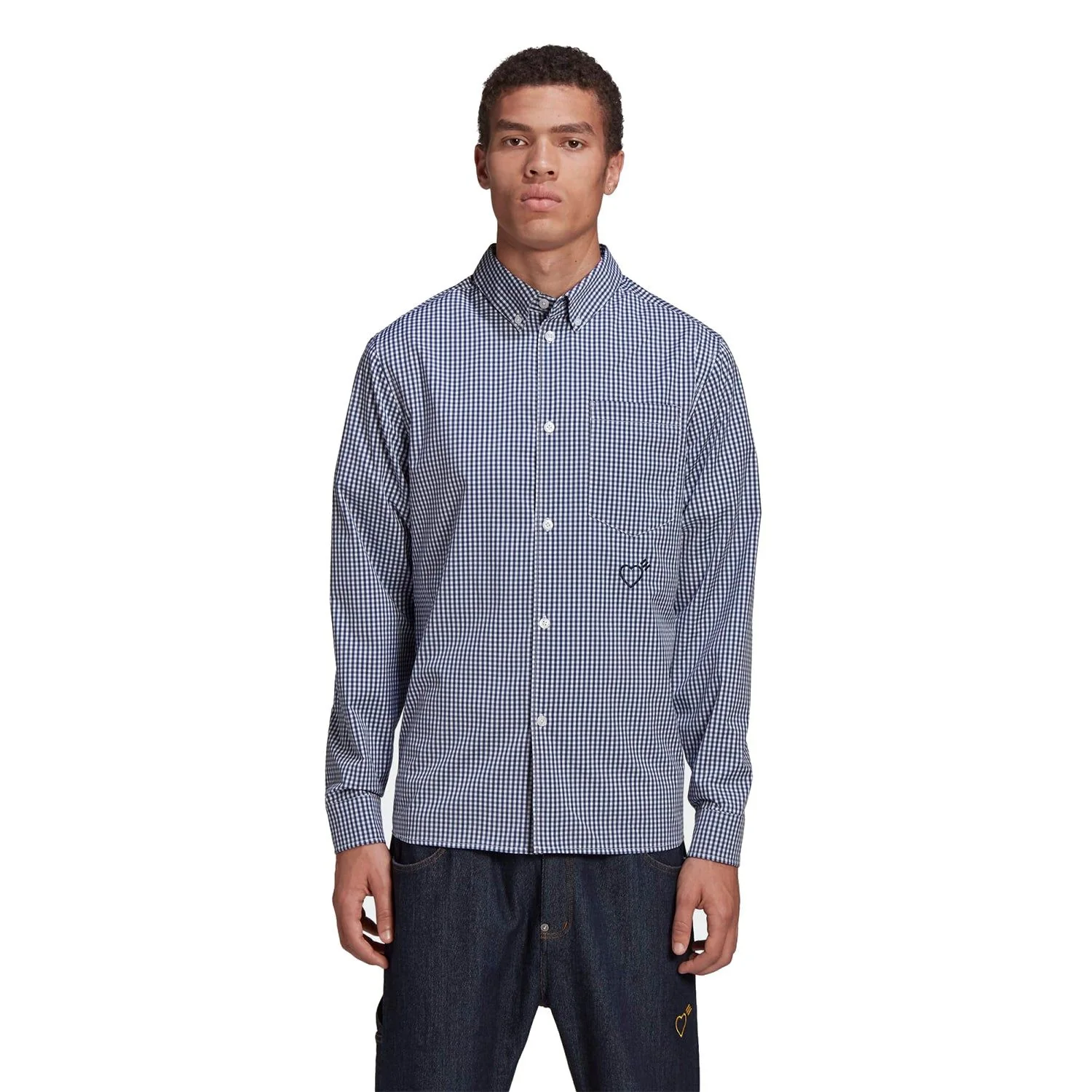 adidas Originals Human Made Long Sleeved Shirt - Blue - Image 3