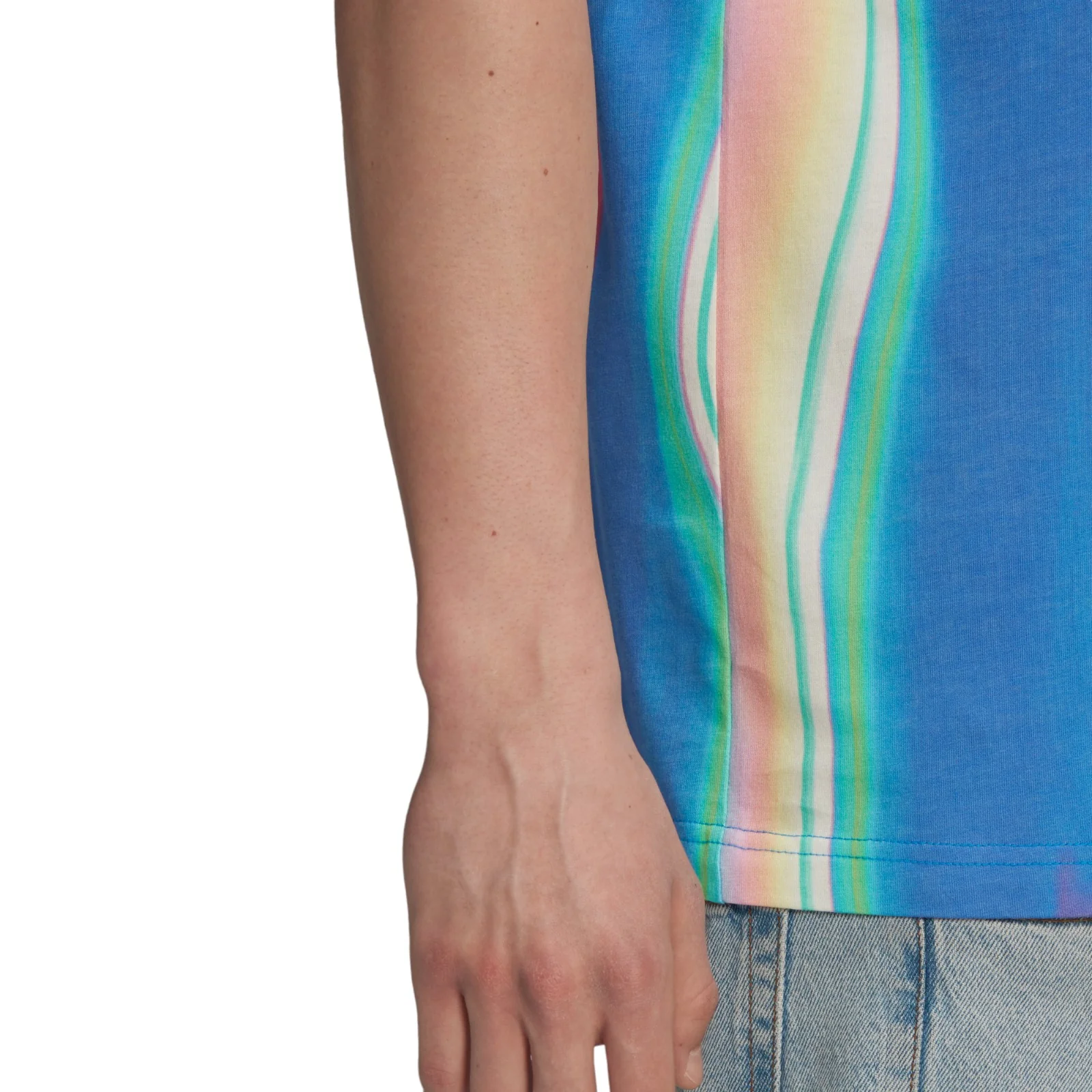 adidas Originals Hyperreal Allover Print Short Sleeve Tee - Blue - Image 5