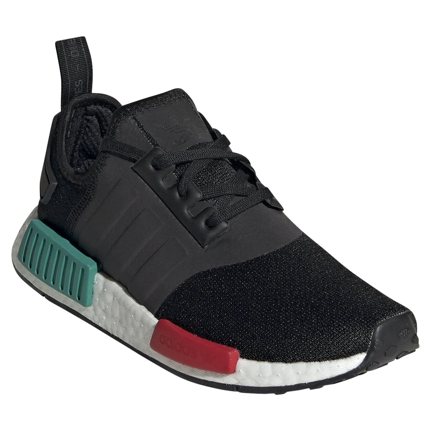 adidas Originals Junior NMD R1 Shoes - Black / Glory Green - Image 2