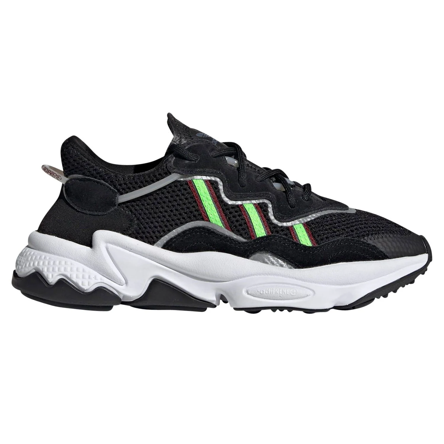 adidas Originals Junior Ozweego Shoes - Core Black / Solar Green