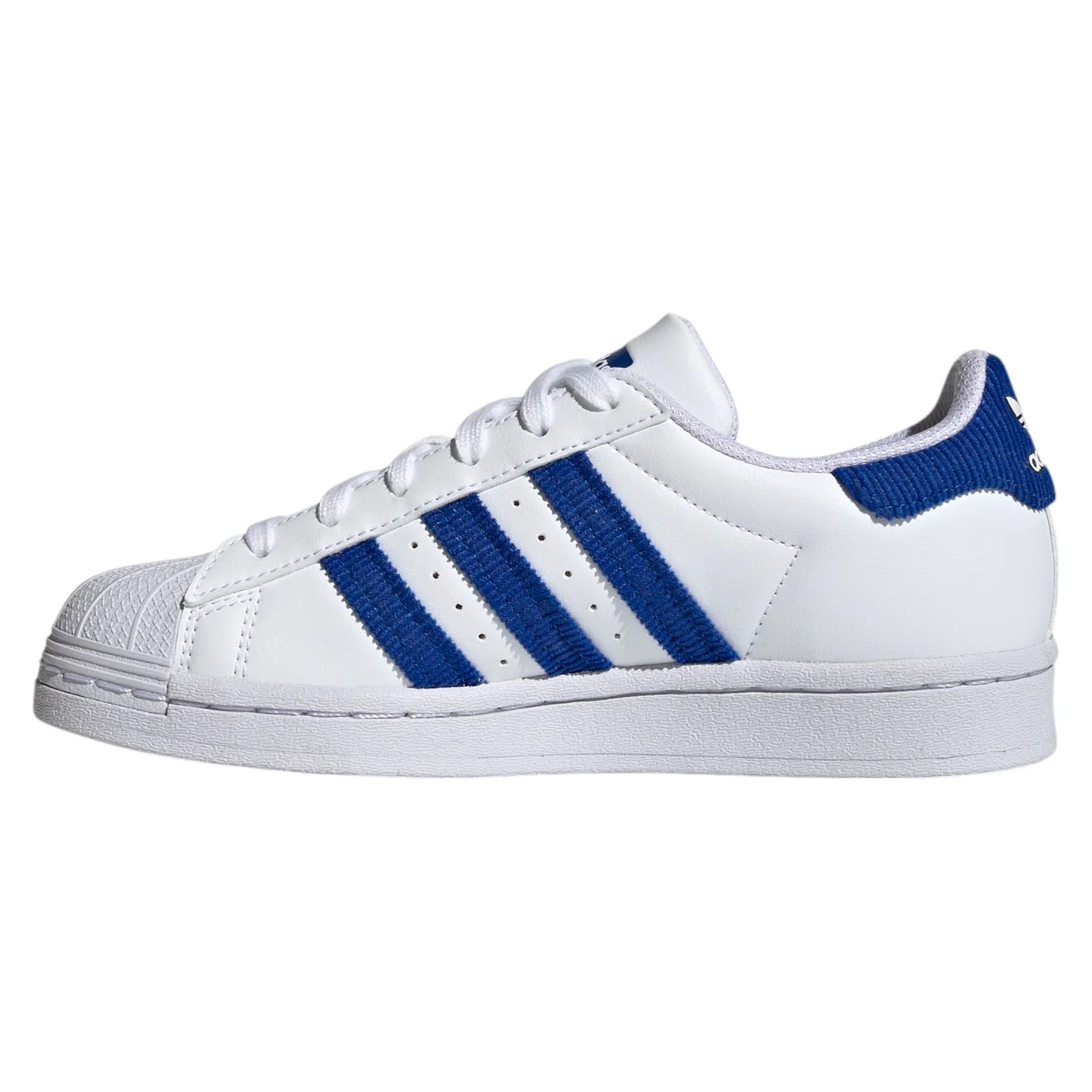 adidas Originals Junior Superstar Trainers - White Royal Blue - Image 6