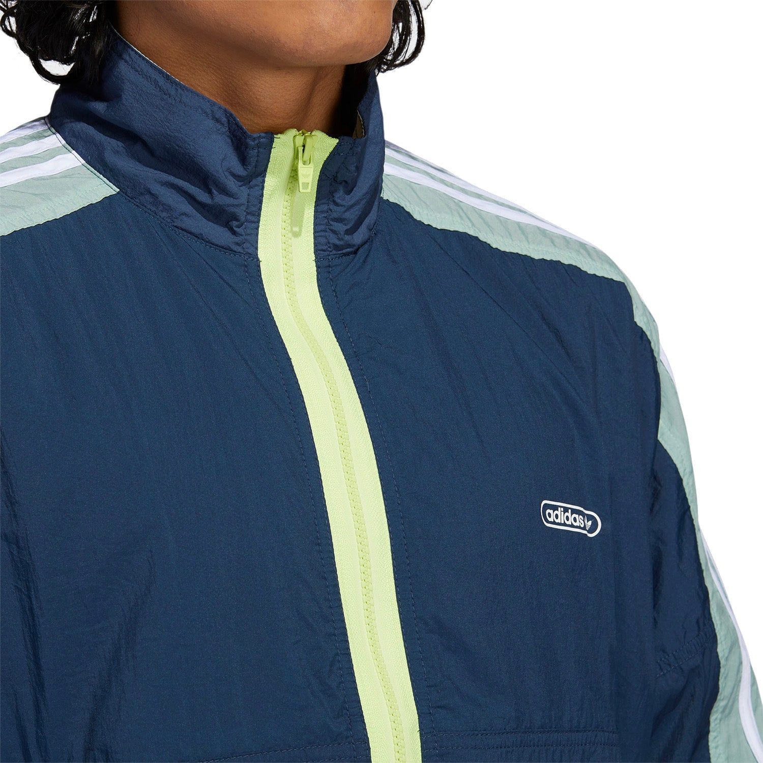 adidas Originals Lightweight Track Top - Crew Navy / Hazy Green - Image 4