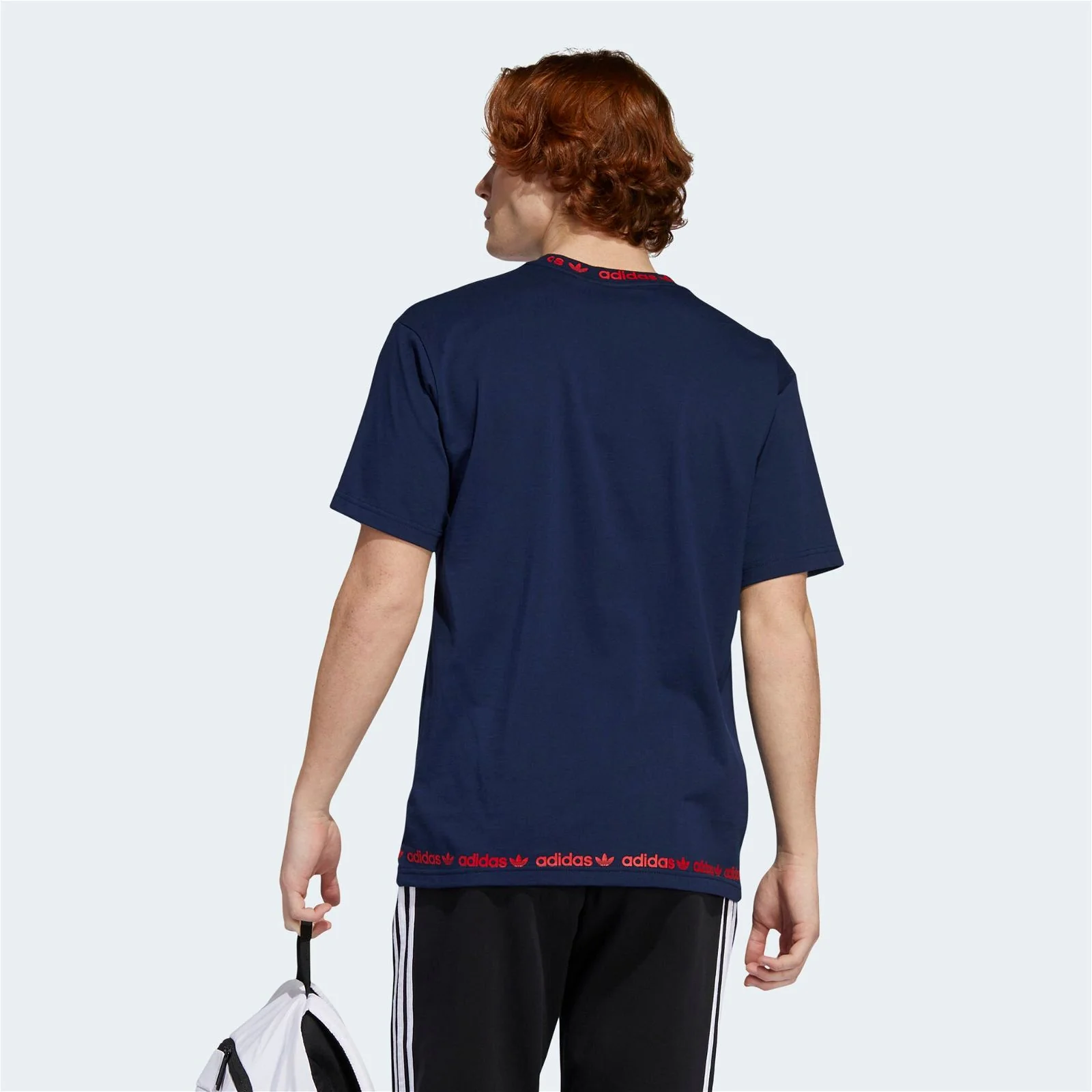 adidas Originals Linear Logo Repeat T-Shirt - Navy - Image 4
