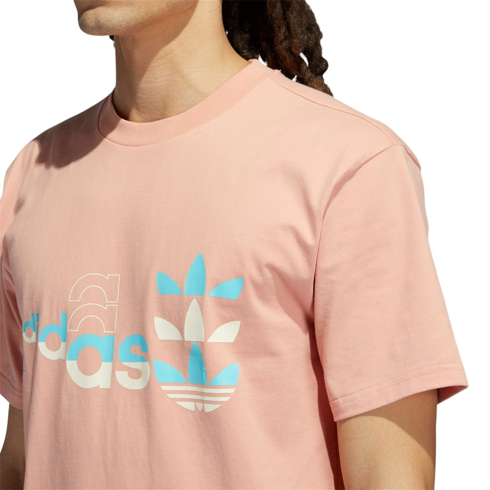 adidas Originals Logo Play Short Sleeve Tee - Ambient Blush Pink - Image 2