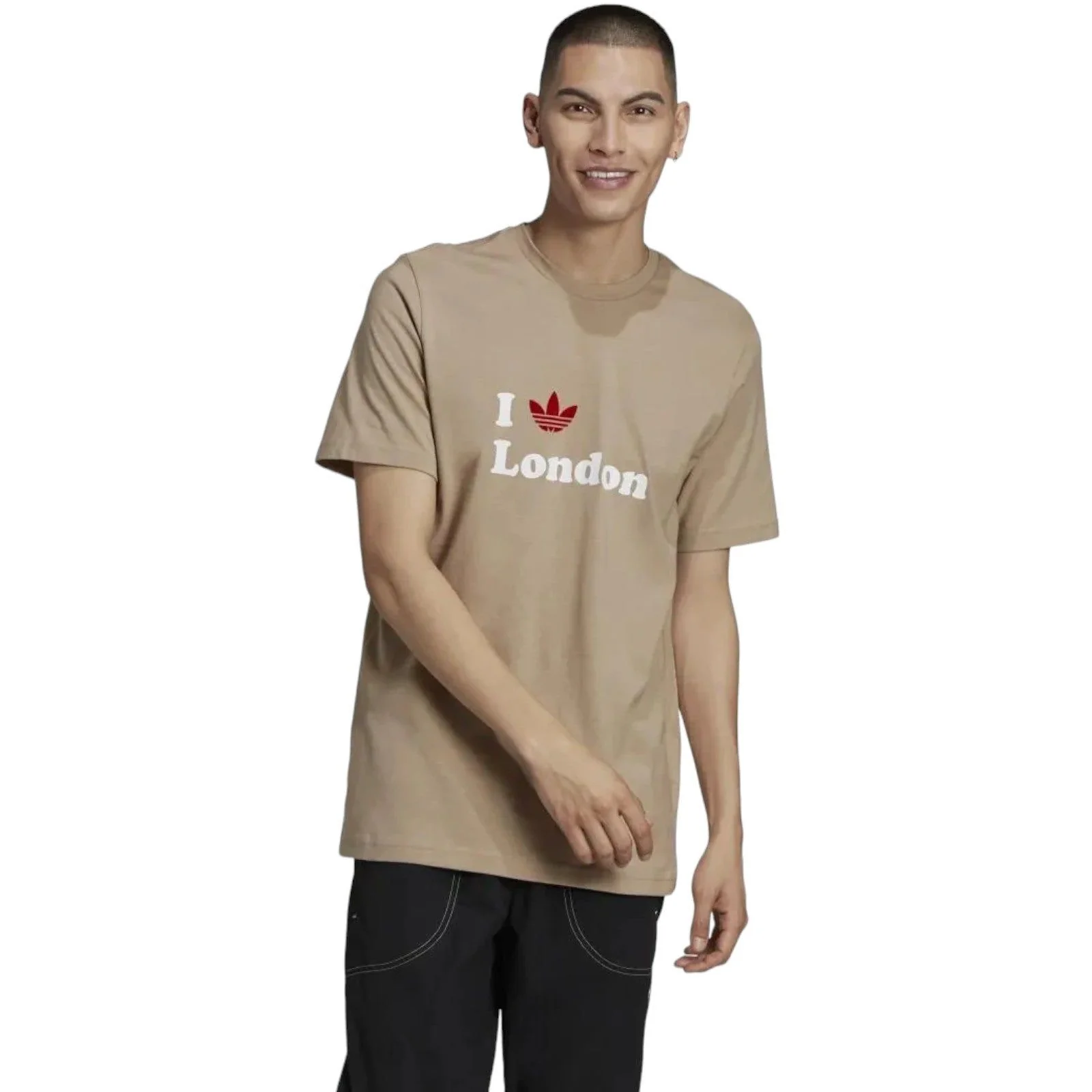 adidas Originals London Trefoil T-Shirt - Beige - Image 3