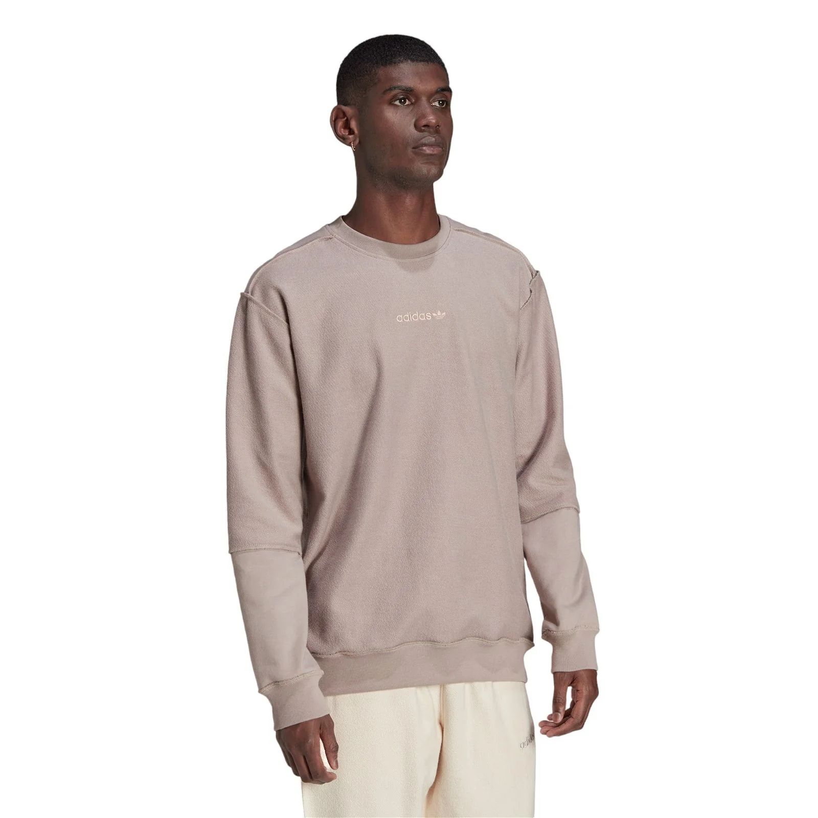 adidas Originals Loopback Crew Sweatshirt - Vapour Grey - Image 4