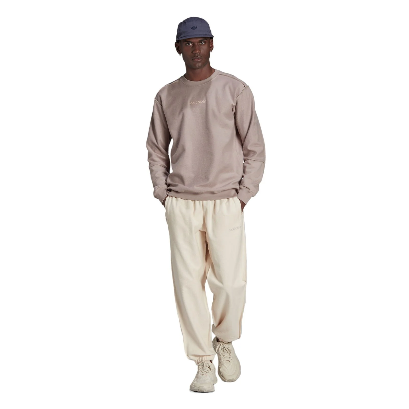 adidas Originals Loopback Crew Sweatshirt - Vapour Grey - Image 5