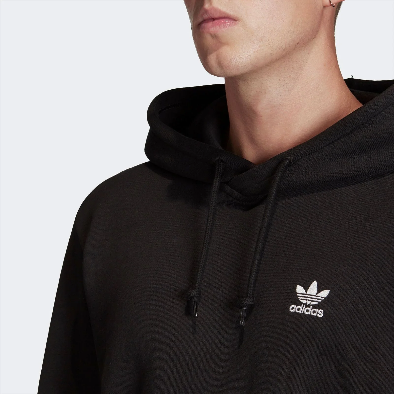 adidas Originals Loungewear Trefoil Essentials Hoodie - Black - Image 5