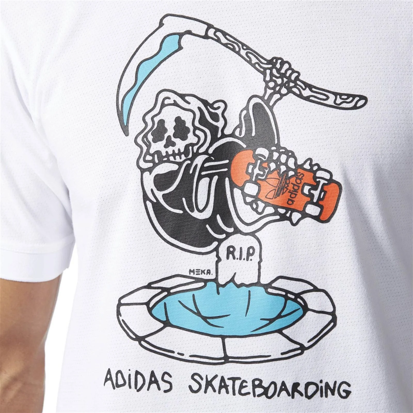 adidas Originals MEKA Death Jersey - White - Image 4