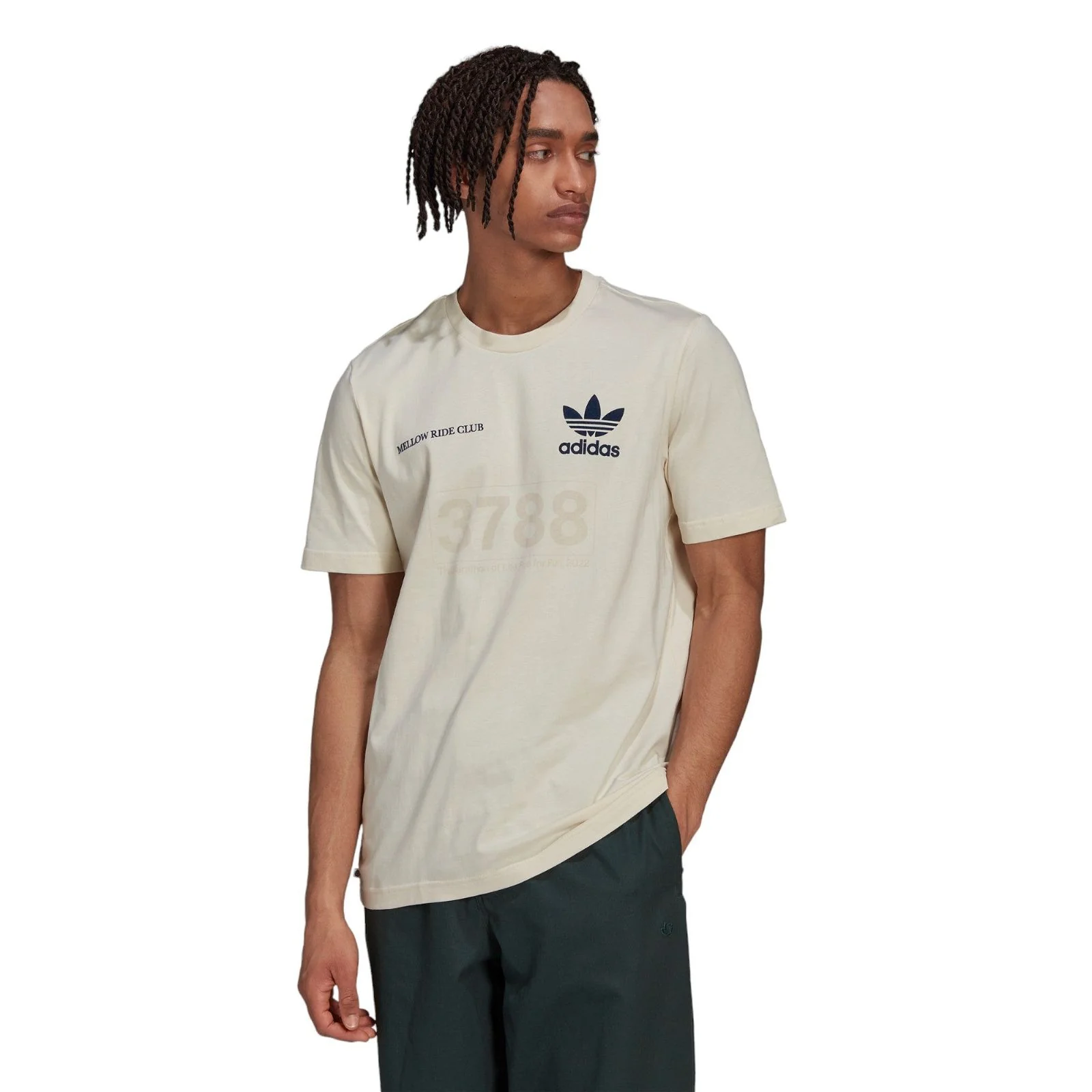 adidas Originals Mellow Ride Club Tee - Wonder White - Image 2