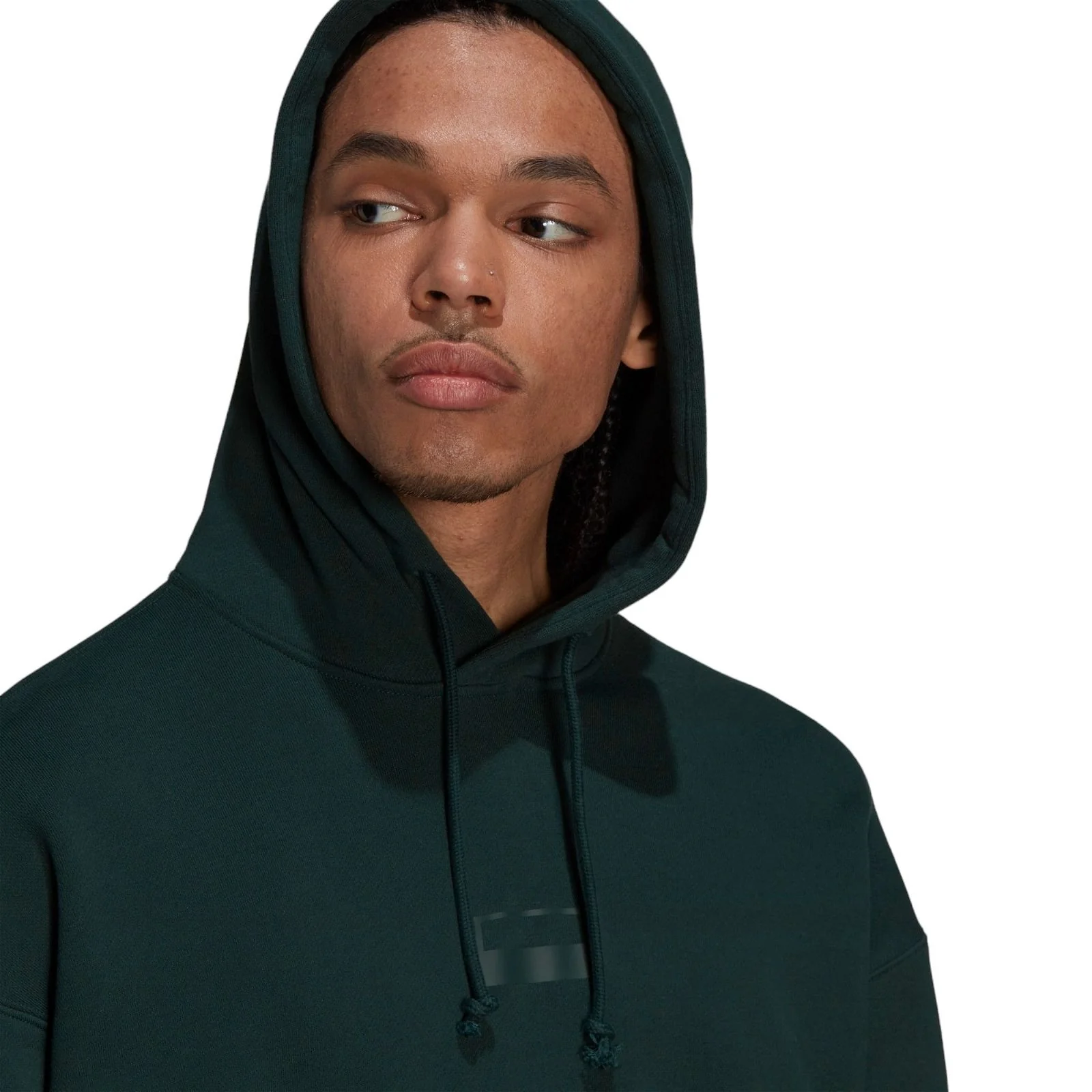adidas Originals Mens R.Y.V. Loose Fit Hoodie - Green Night - Image 5