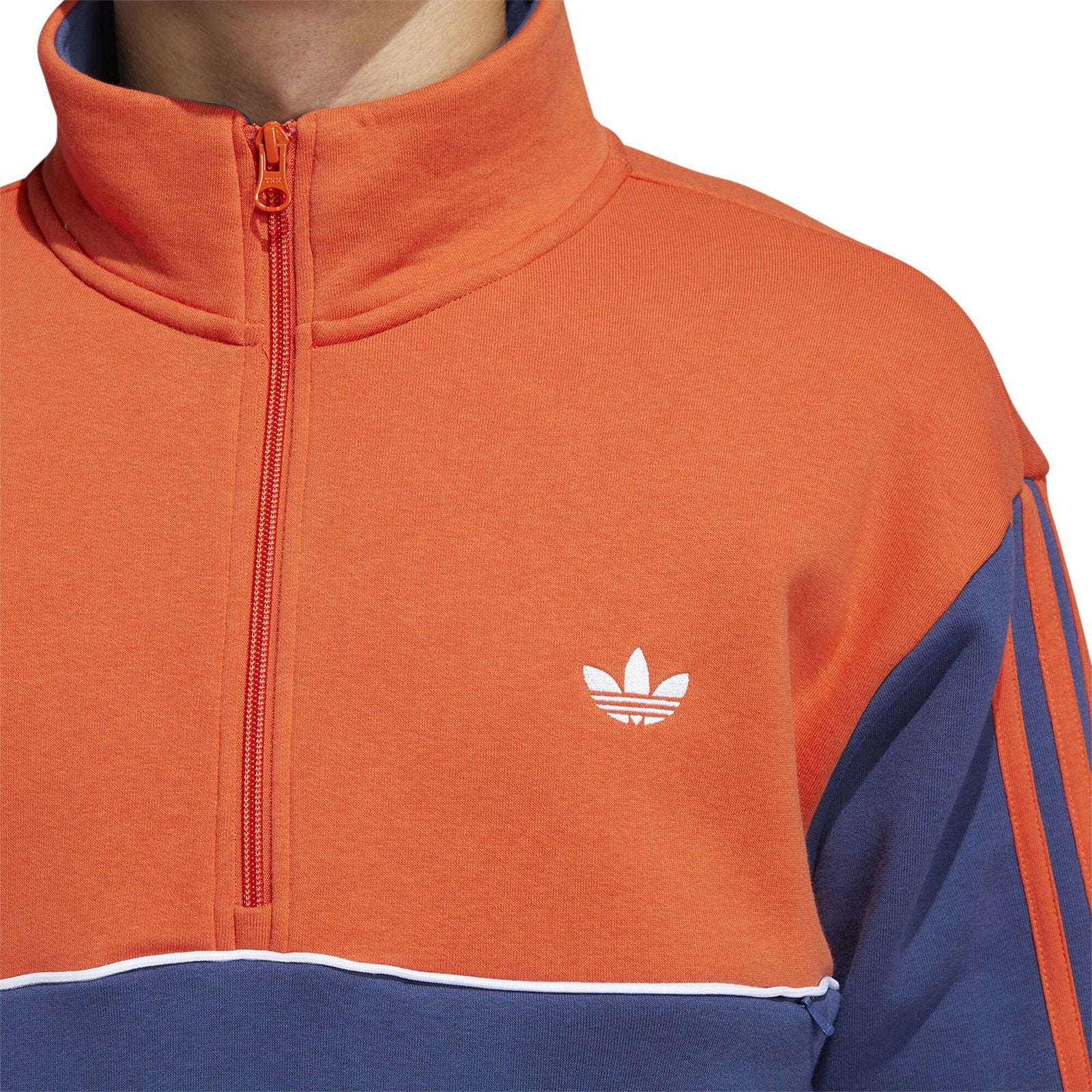 adidas Originals Mod Half Zip Sweat - Navy - Image 3
