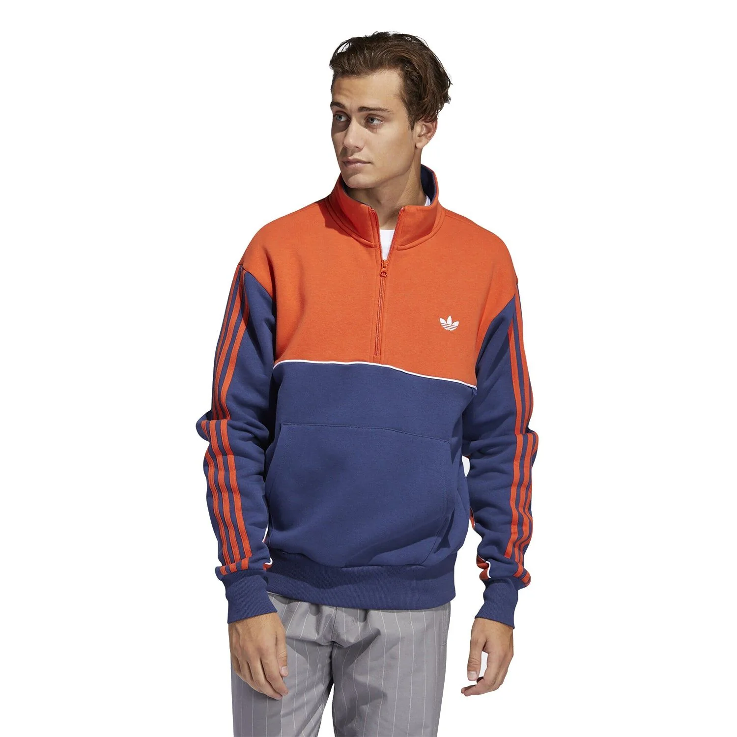 adidas Originals Mod Half Zip Sweat - Navy - Image 4