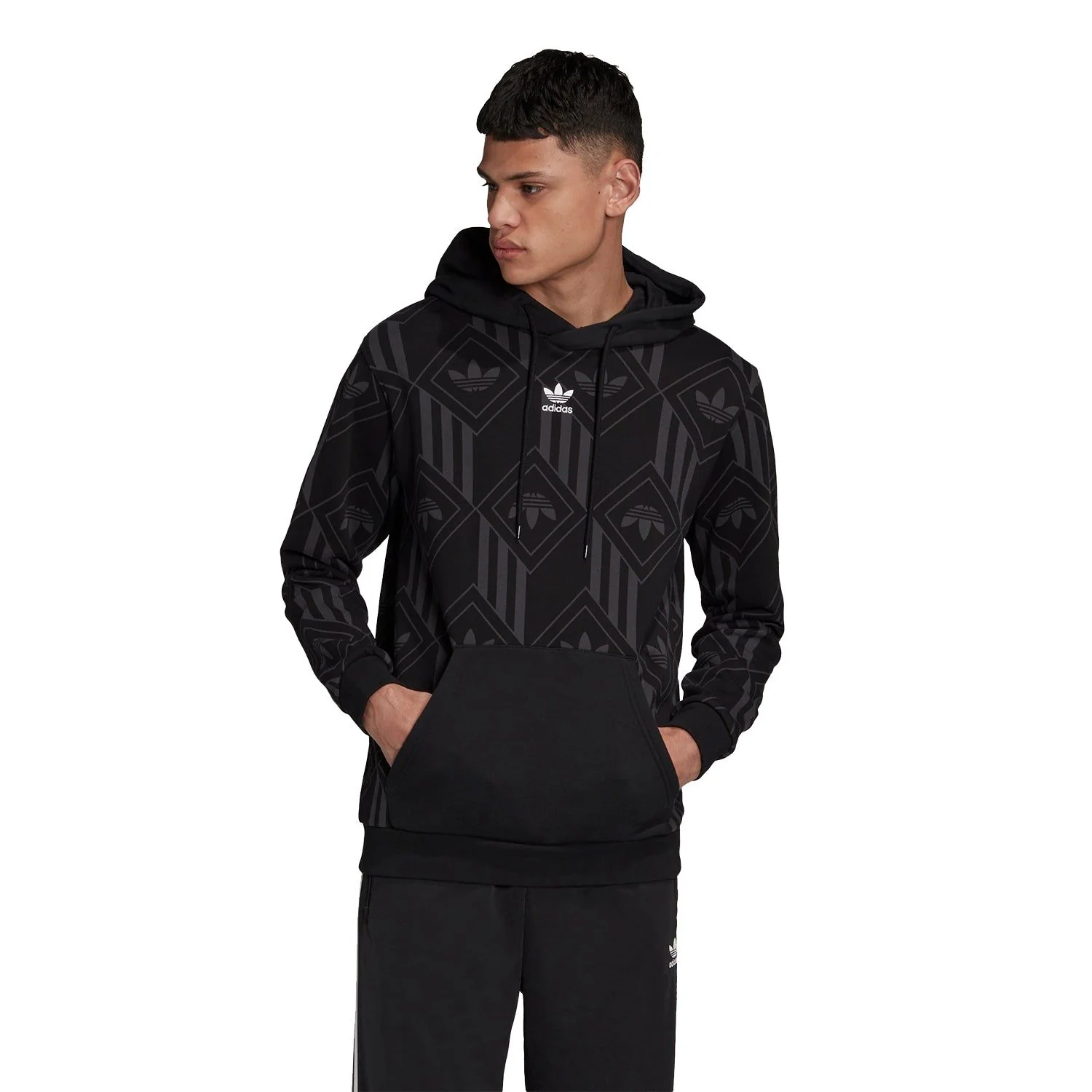 adidas Originals Monogram Hoodie - Black - Image 5