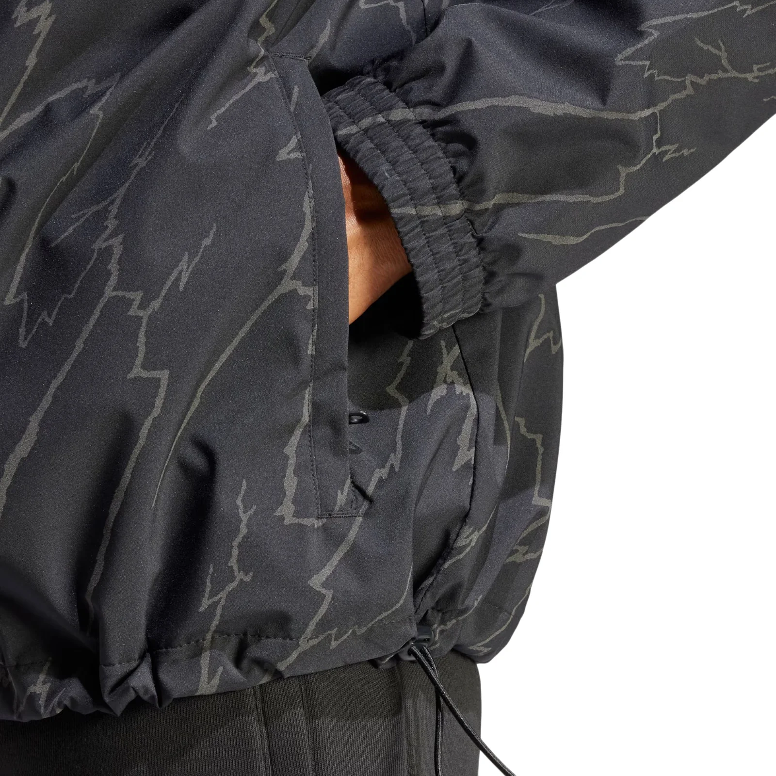 adidas Originals Montreal Allover Print Windbreaker - Black - Image 5