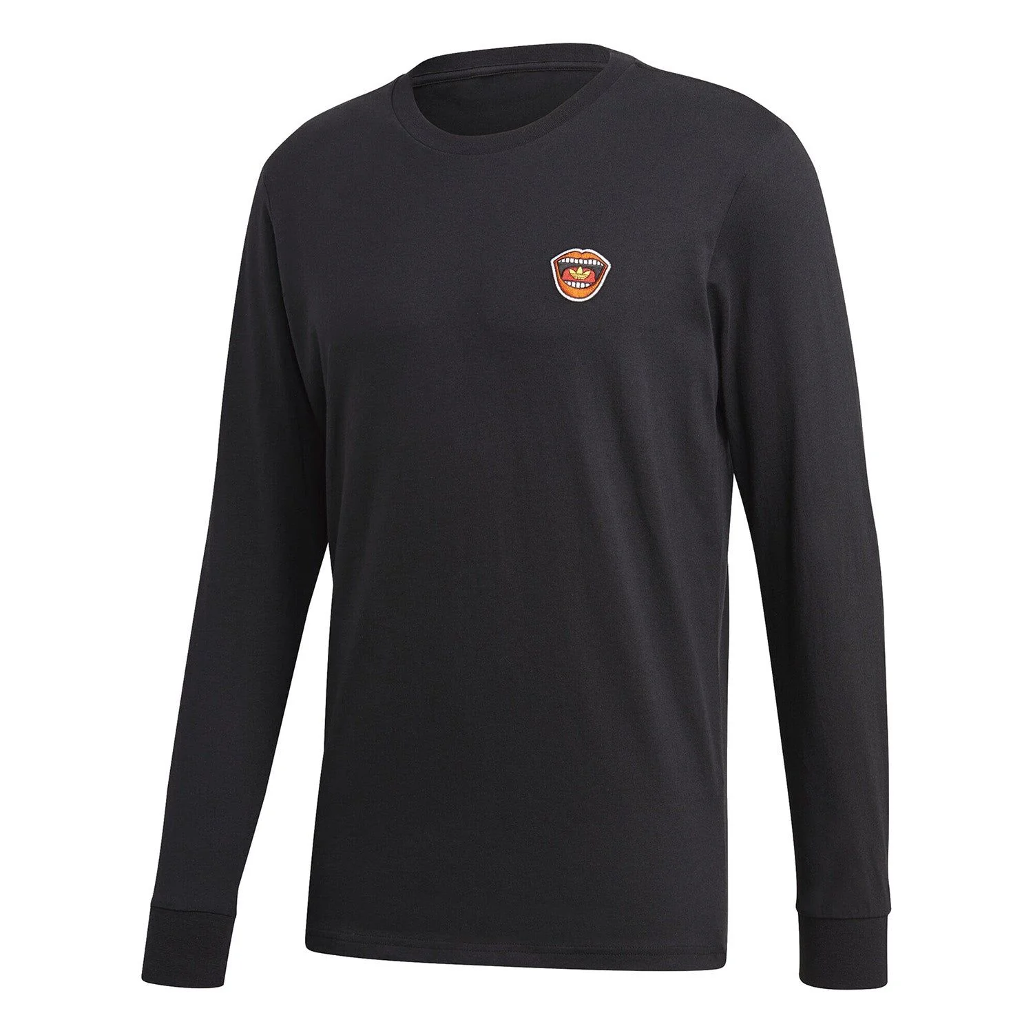 adidas Originals Mouth Mini Emblem Long Sleeve T Shirt - Black