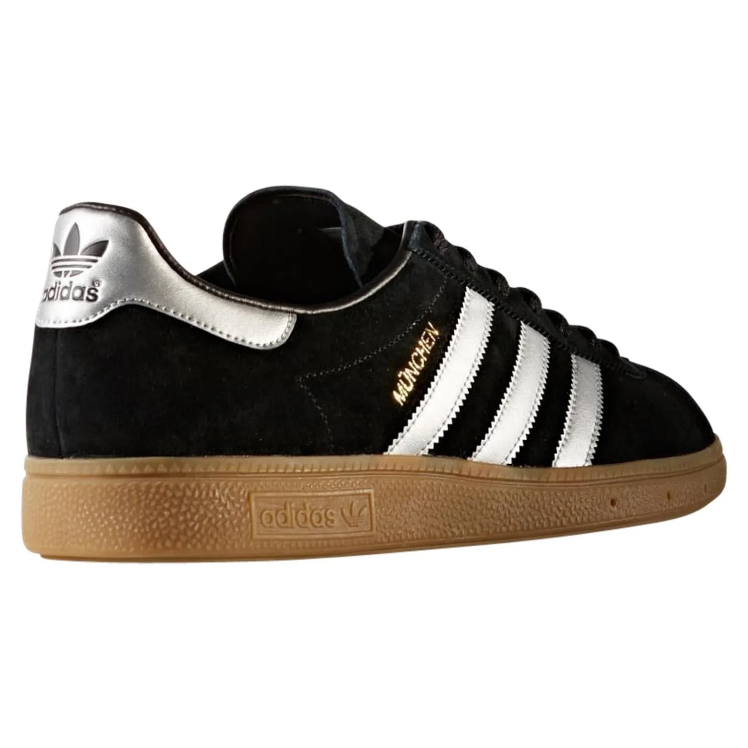 adidas Originals Munchen Trainers - Black/Silver - Image 3