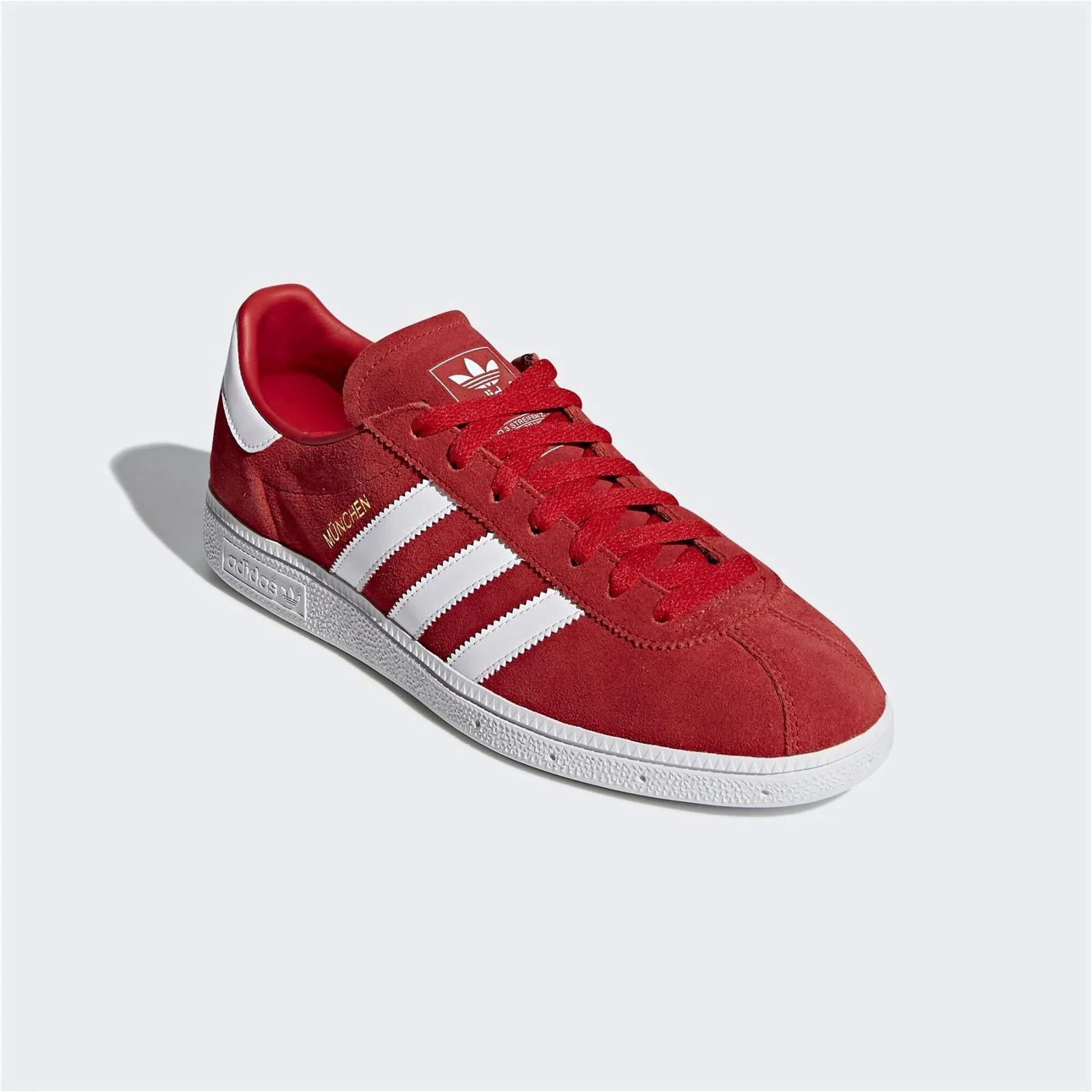 adidas Originals Munchen Trainers - Red - Image 2