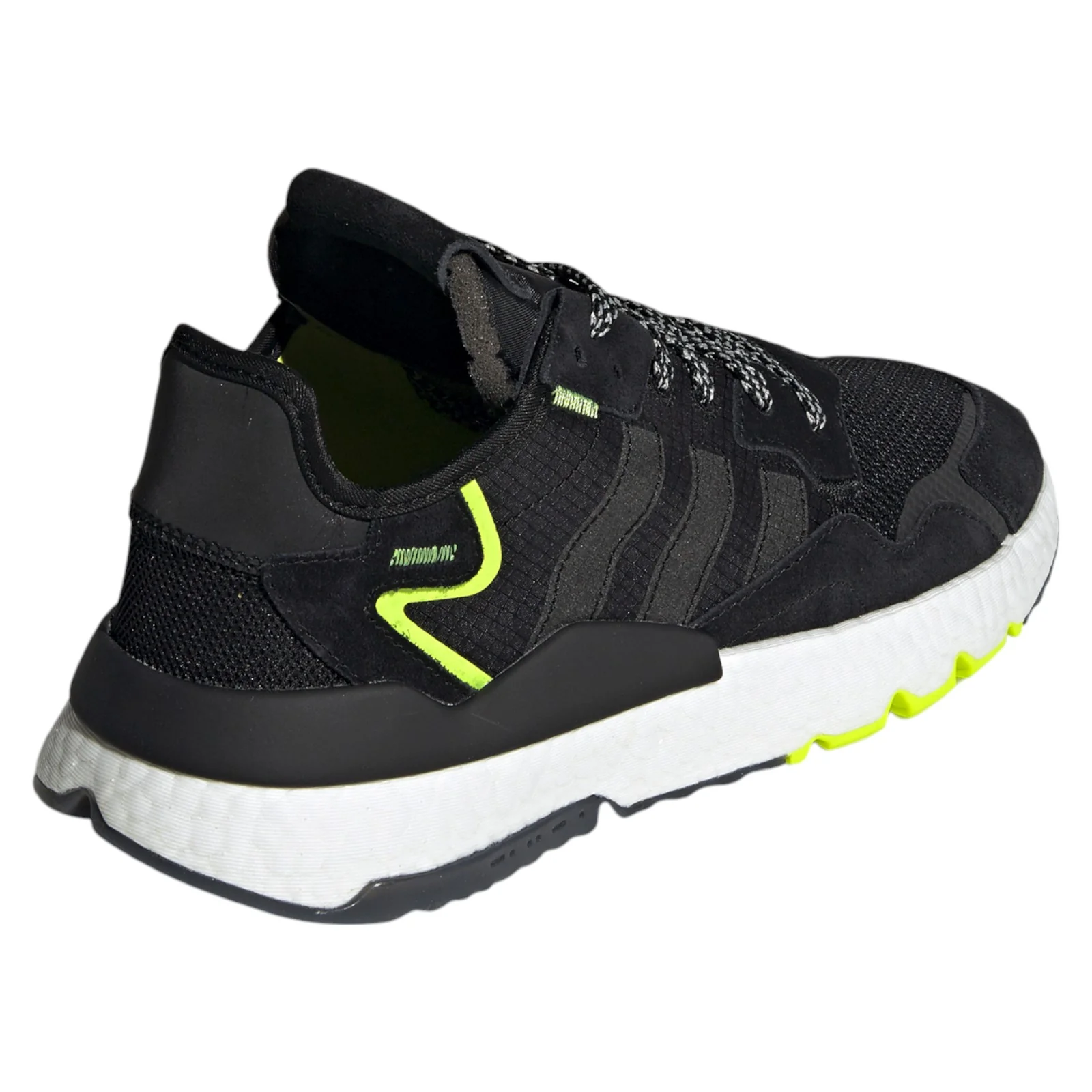 adidas Originals Nite Jogger Trainers - Black / Solar Yellow - Image 3