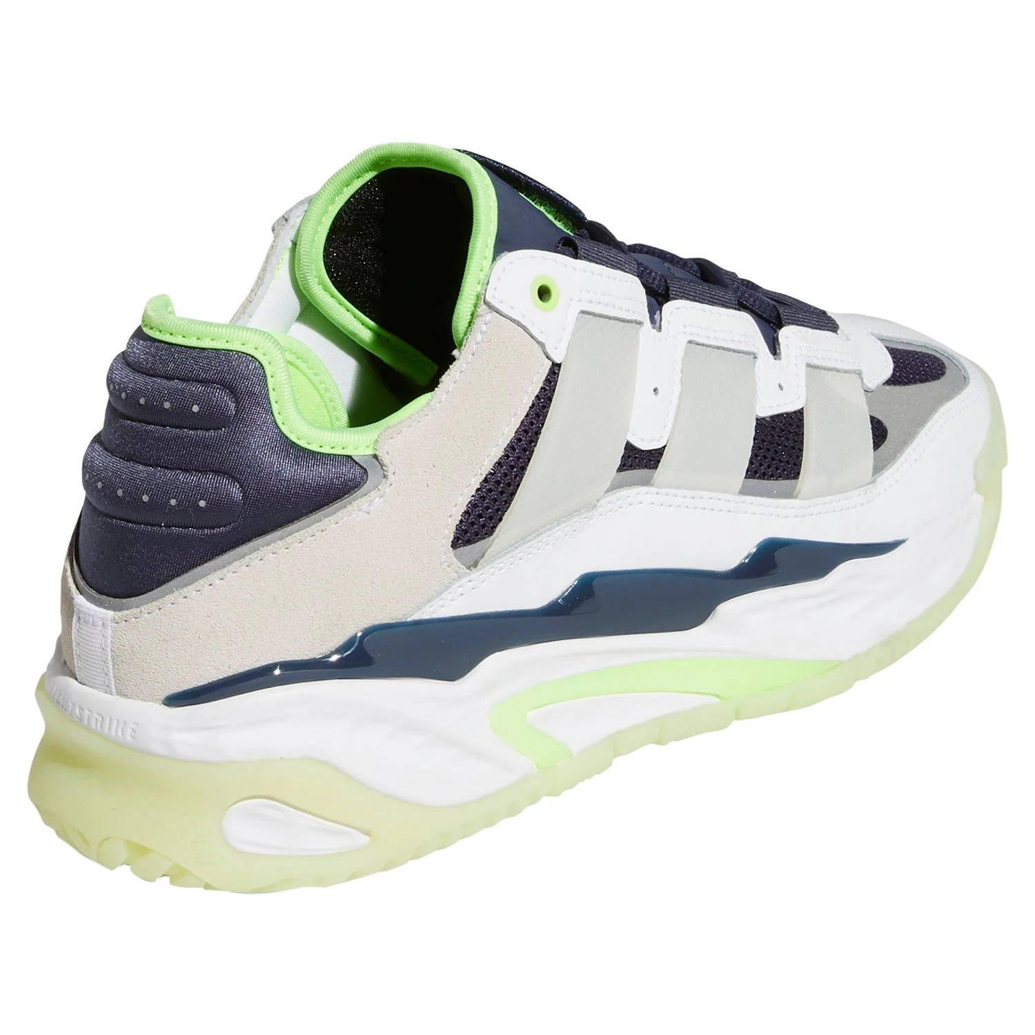 adidas Originals Niteball Shoes - White, Navy & Green - Image 3