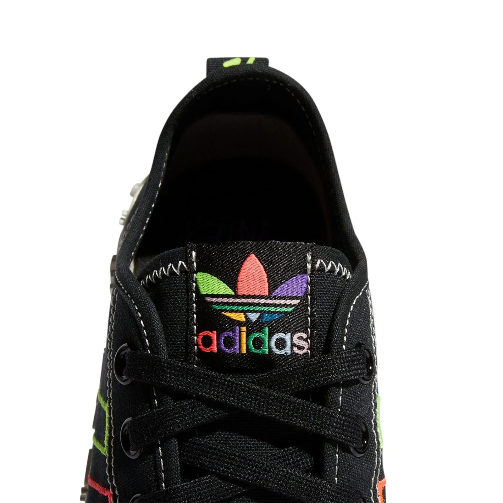 adidas Originals Nizza Pride Shoes - Core Black / Off White - Image 6