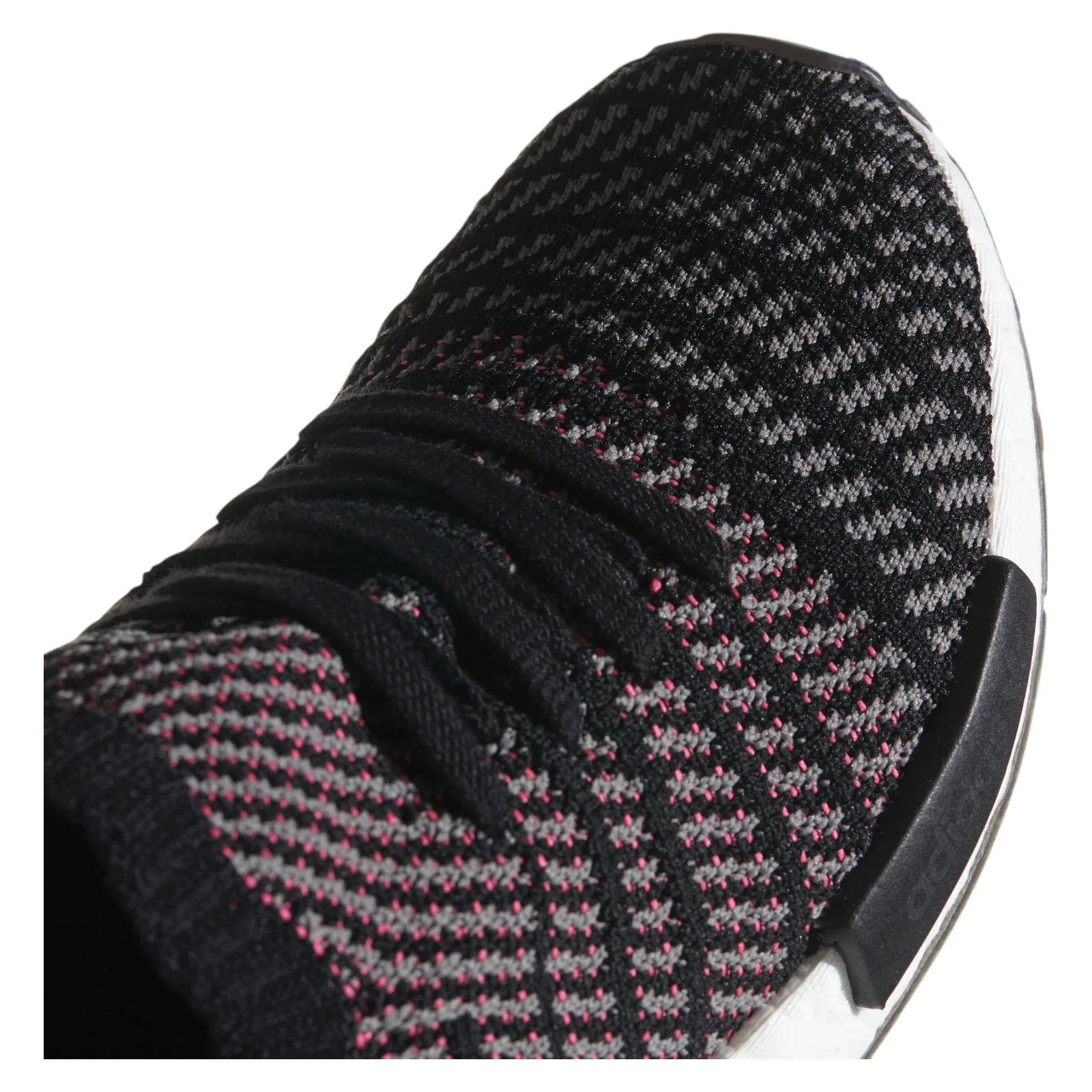 adidas Originals NMD_R1 STLT Primeknit Trainers - Black Grey Solar Pink - Image 10
