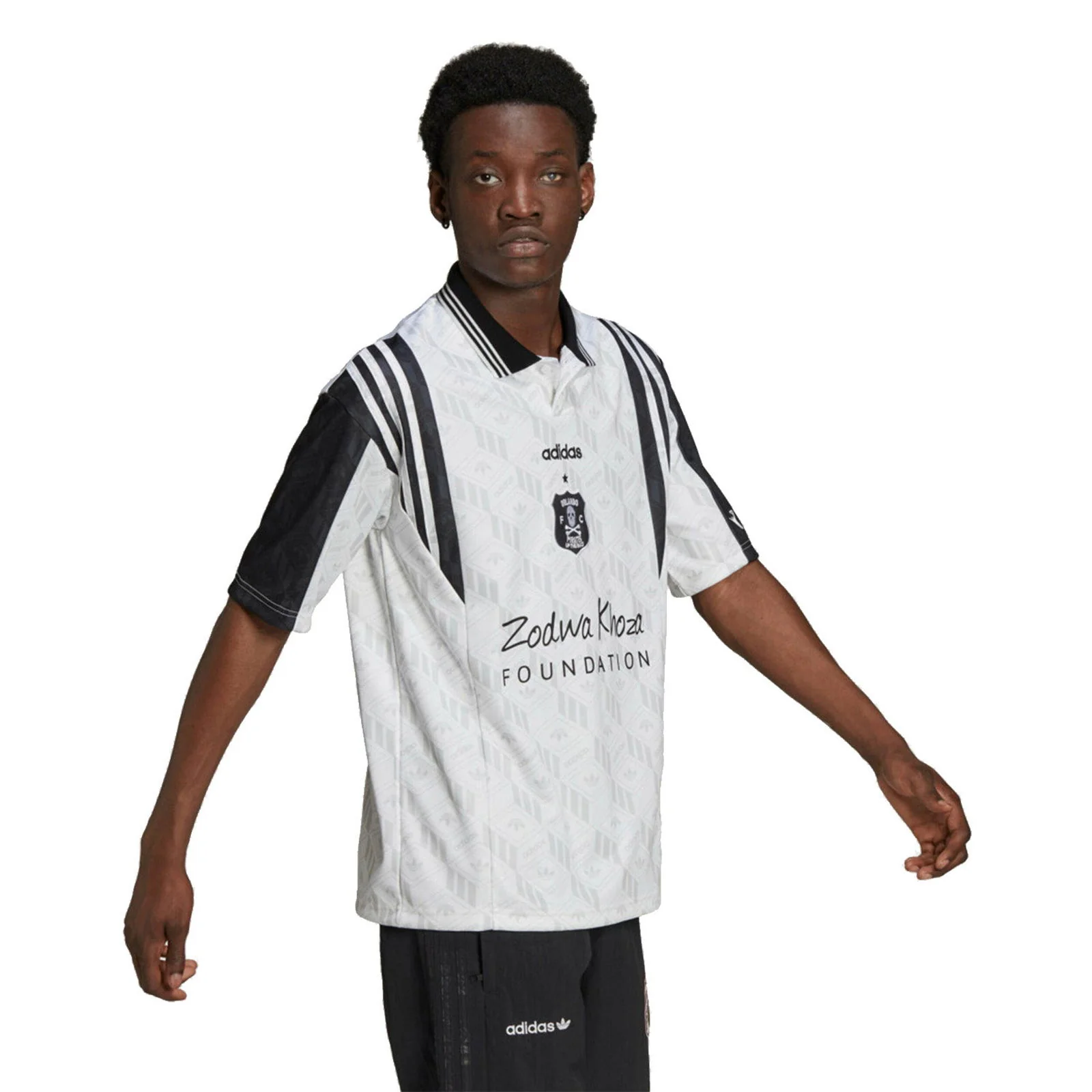 adidas Originals Orlando Pirates Retro Football Jersey - White - Image 4