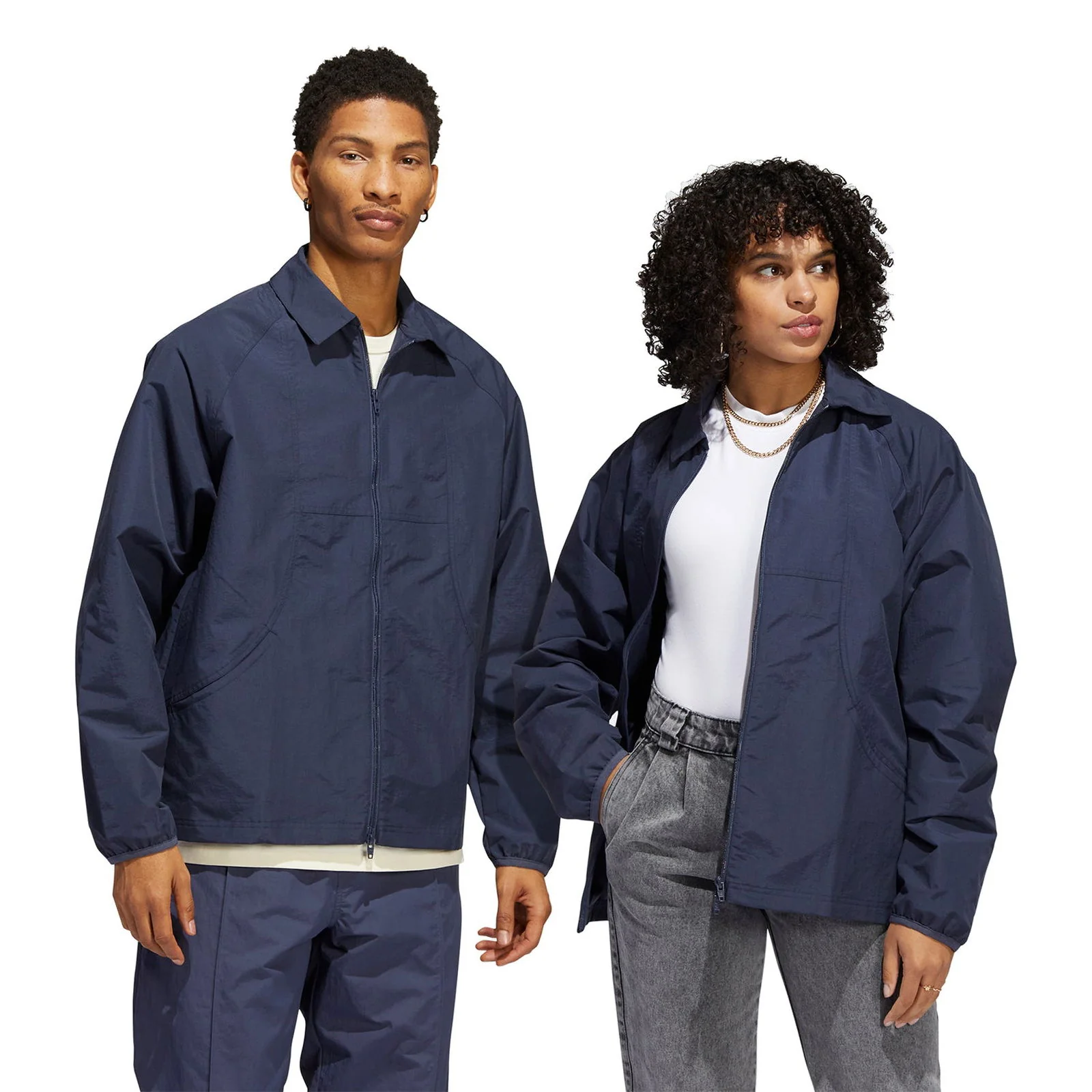 adidas Originals Outer Station Coach Jacket - Shadow Navy - Image 3