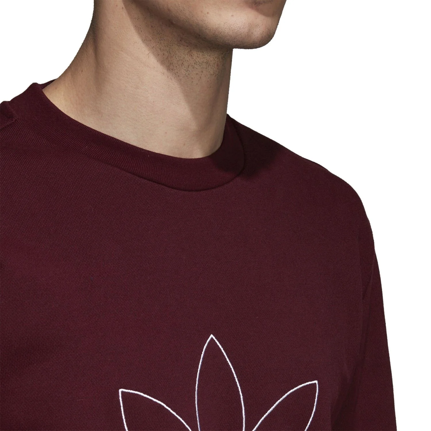adidas Originals Outline Crew Sweatshirt - Maroon - Image 5