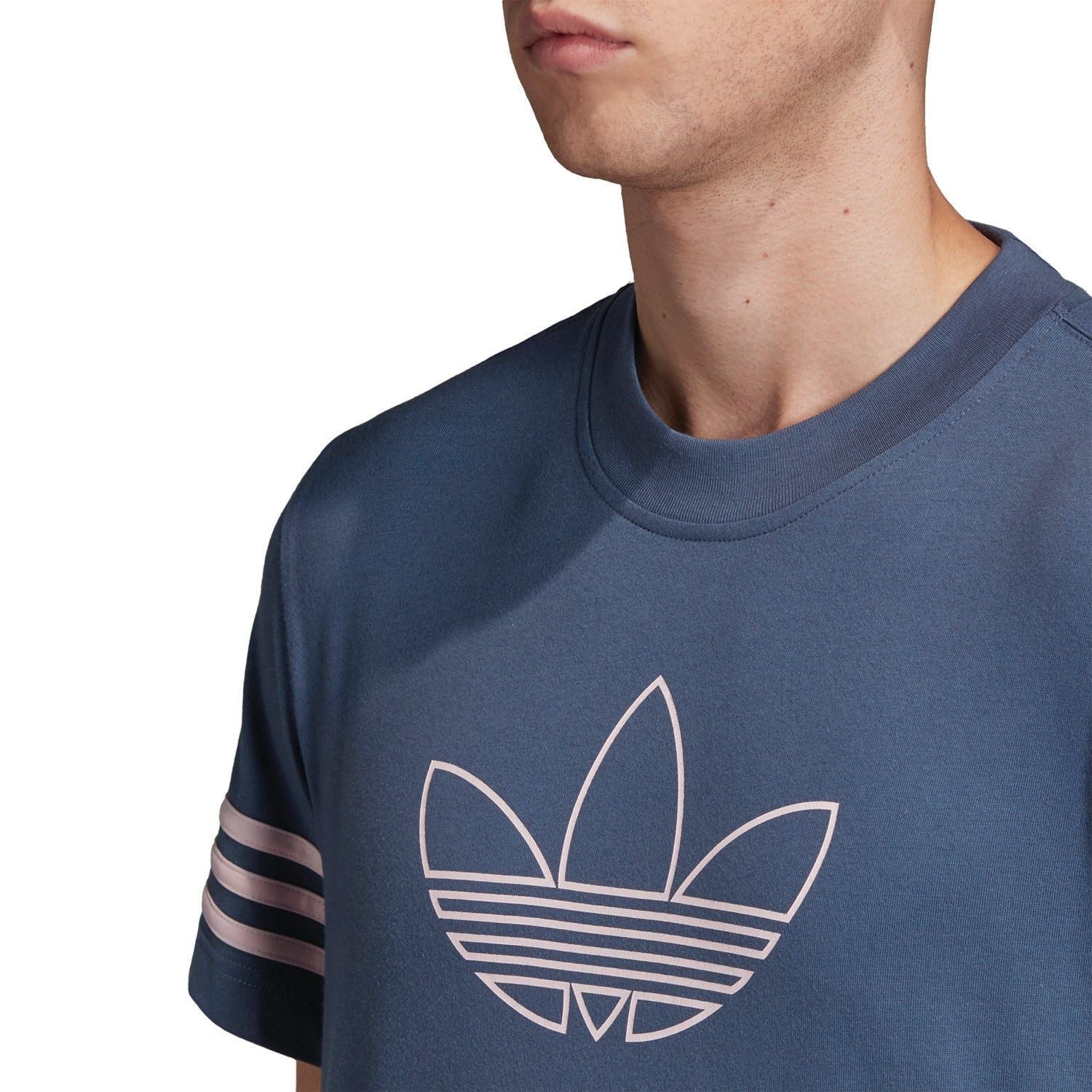 adidas Originals Outline T-Shirt - Blue - Image 3