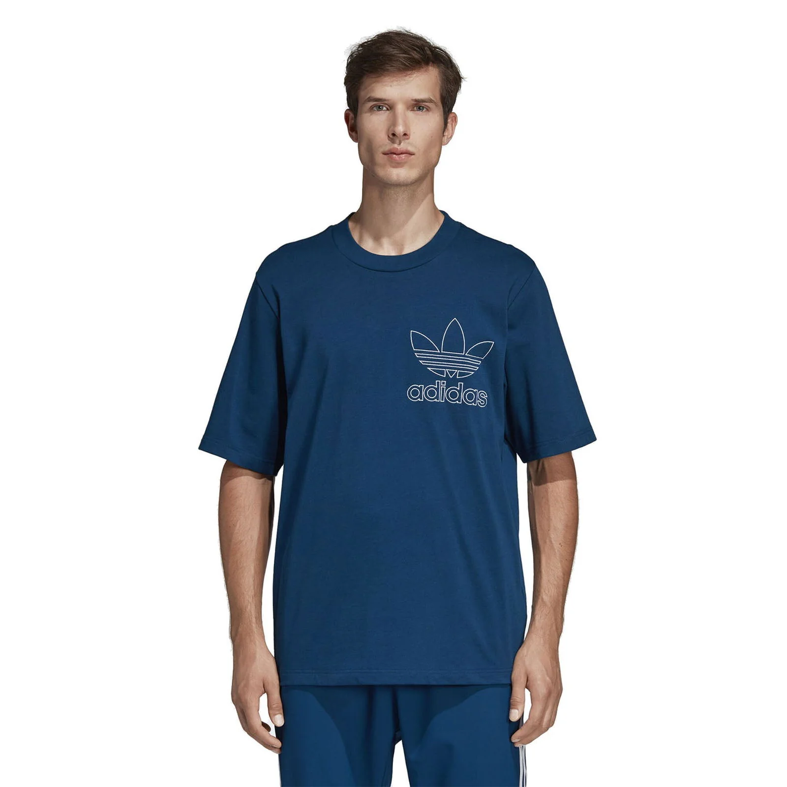 adidas Originals Outline T Shirt - Legend Marine - Image 3