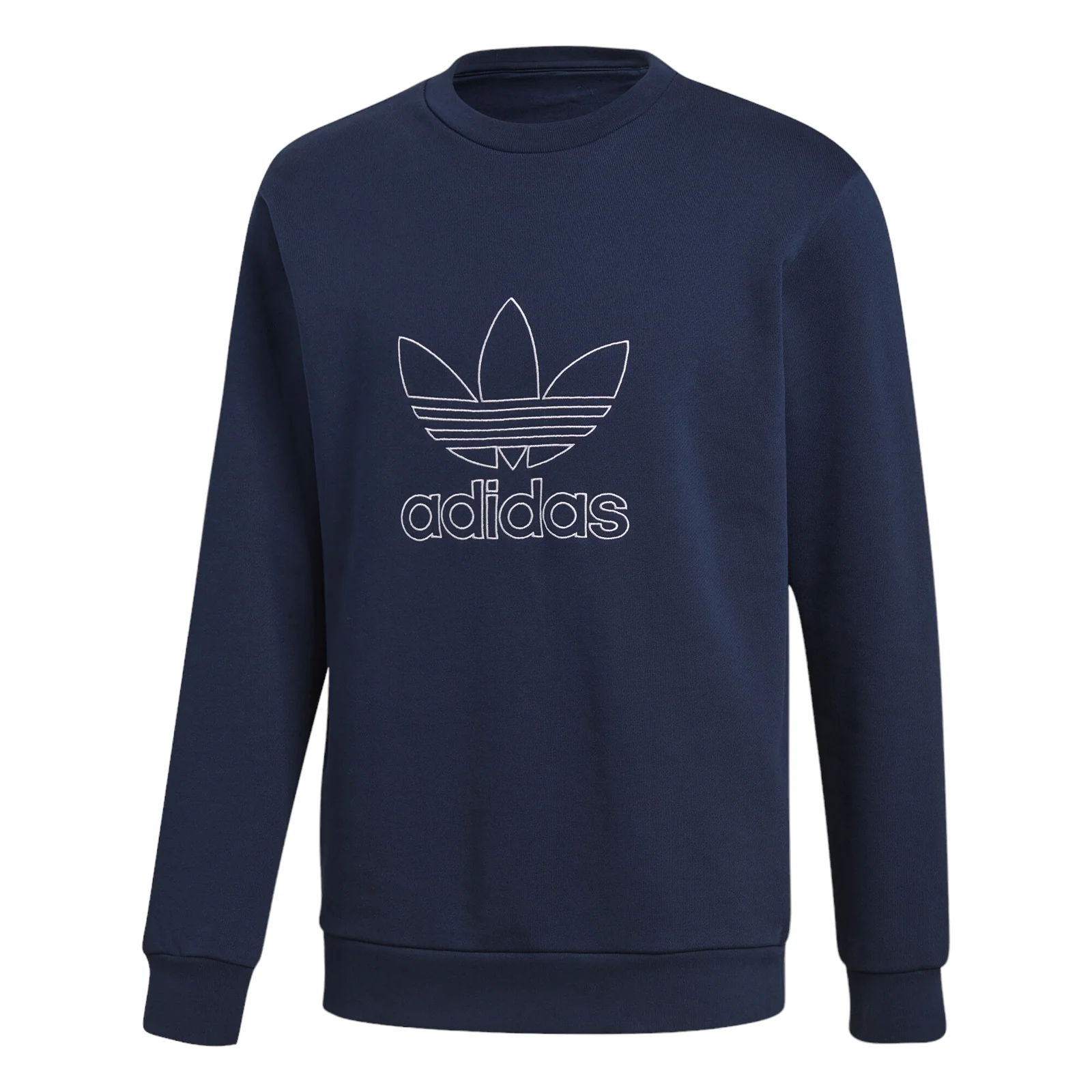 adidas Originals Outline Trefoil Crew Sweatshirt - Navy