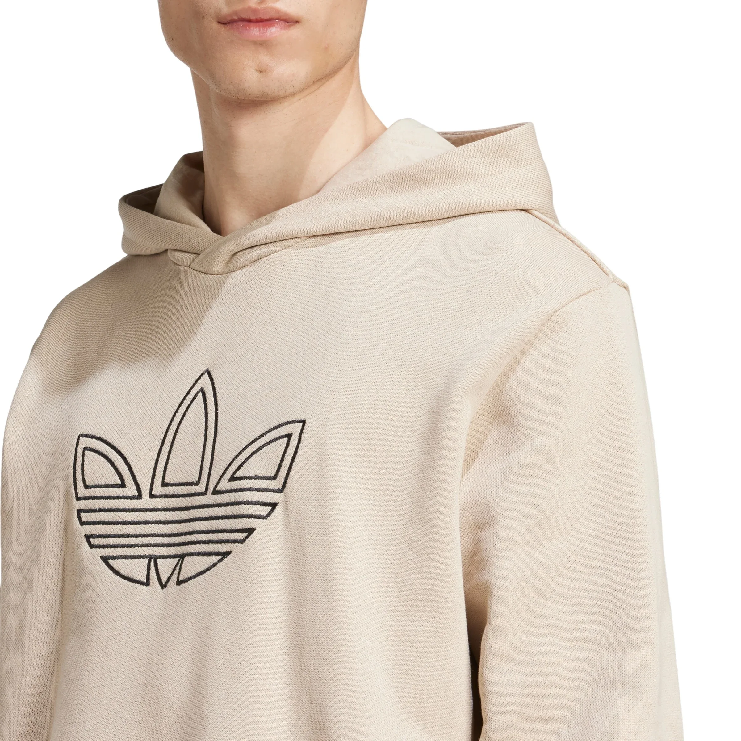 adidas Originals Outlined Trefoil Hoodie - Wonder Beige - Image 2